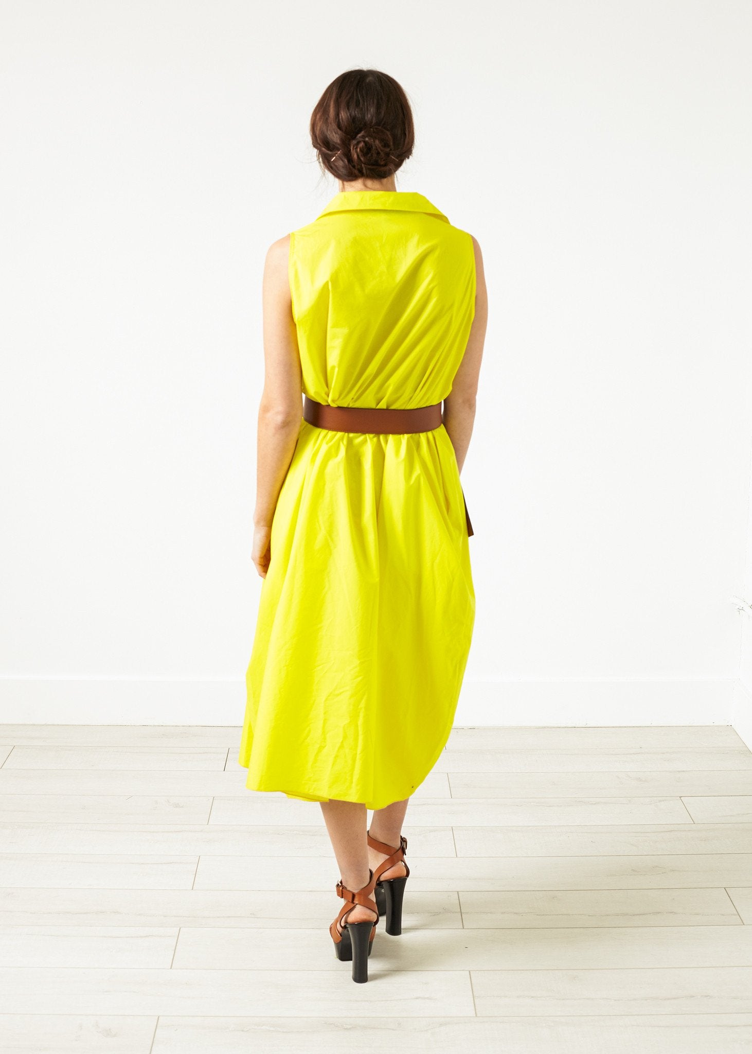 Balloon Cotton Dress in Yellow|women's dresses[option1]|[option2]|[option3] - hello