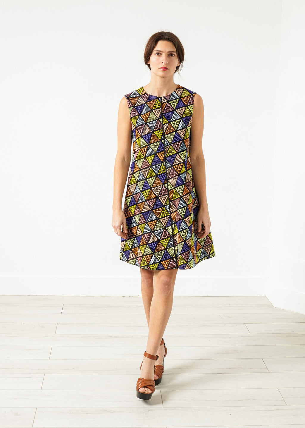 Triangle Sleeveless Dress in Multi|women's dresses[option1]|[option2]|[option3] - hello