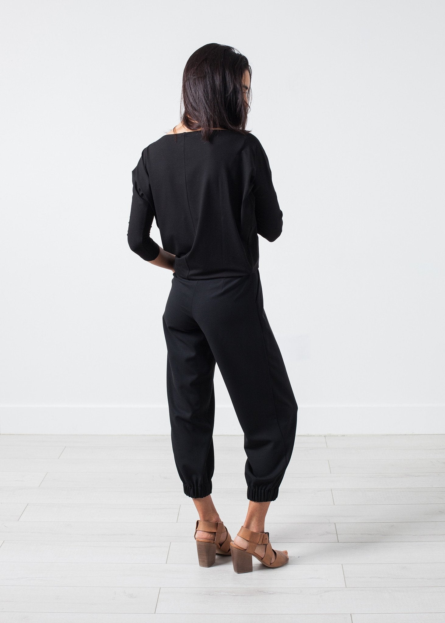 Boat Neck Top in Black|women's tops[option1]|[option2]|[option3] - hello