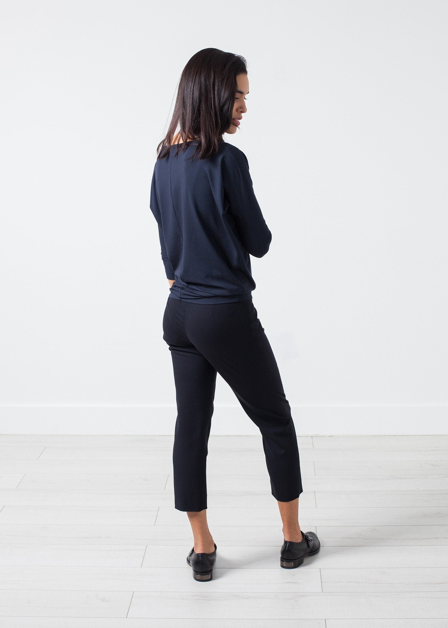 Boat Neck Top in Marine|women's tops[option1]|[option2]|[option3] - hello