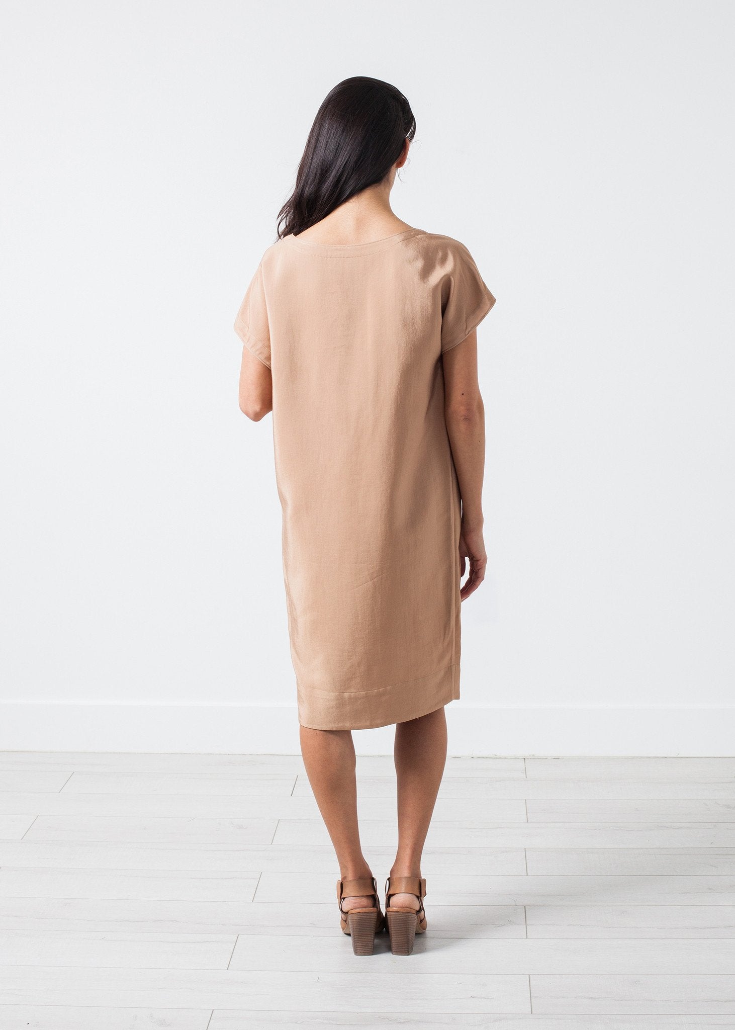 Philomene Dress in Camel|women's dresses[option1]|[option2]|[option3] - hello