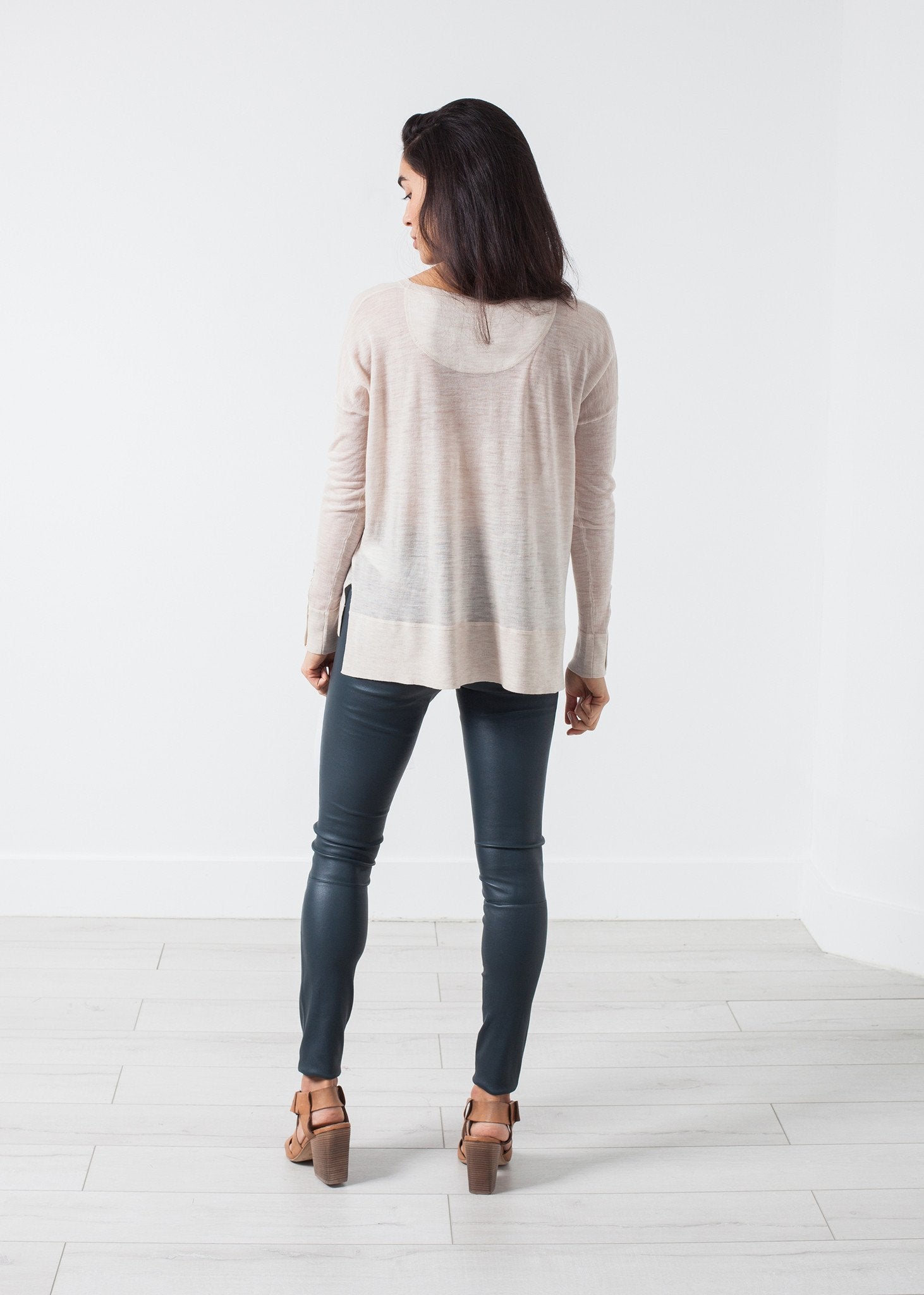 Elenaso Leather Trouser in Cool Grey|women's pants[option1]|[option2]|[option3] - hello