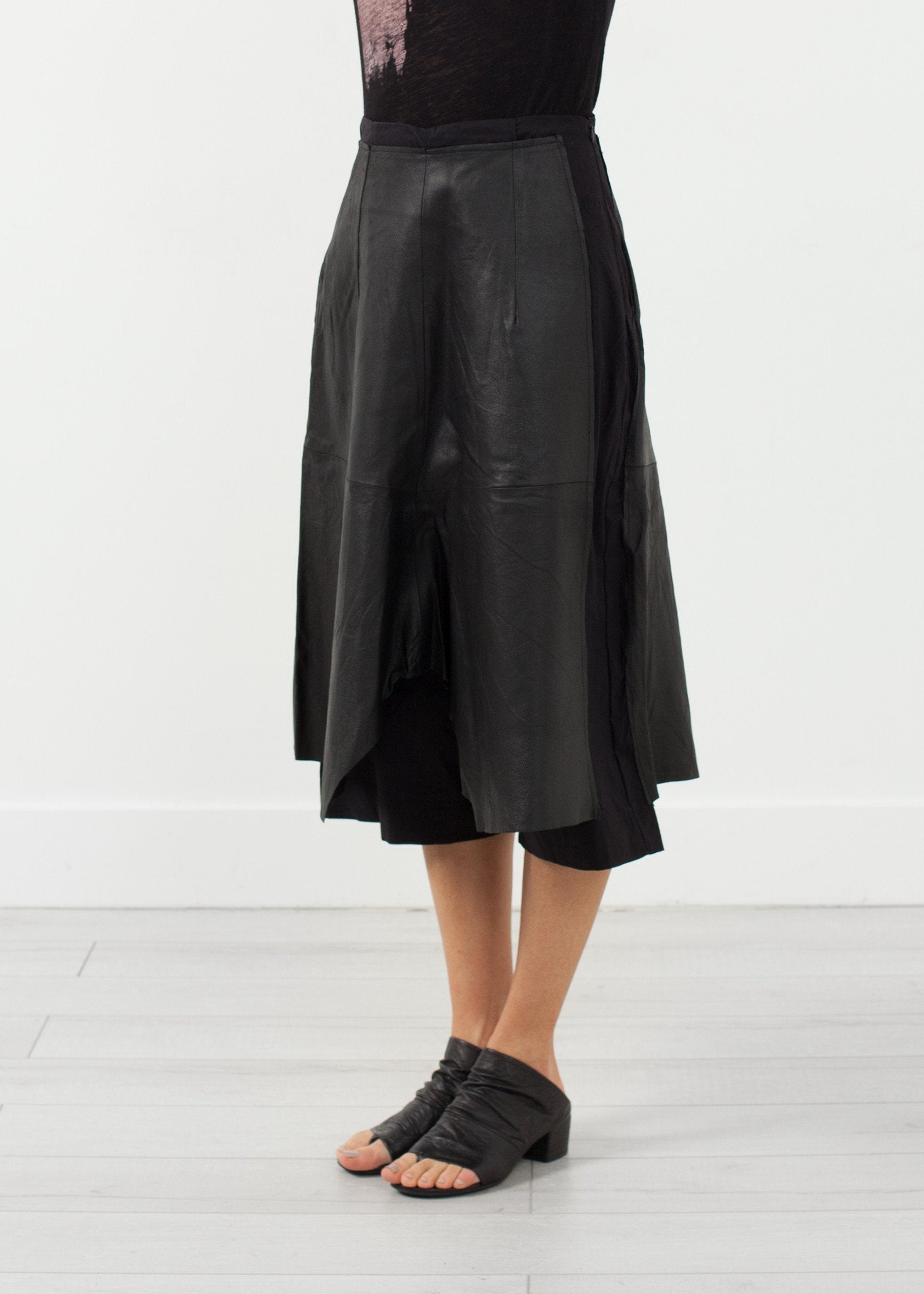 Leather Drop Crotch Pants|women's pants[option1]|[option2]|[option3] - hello