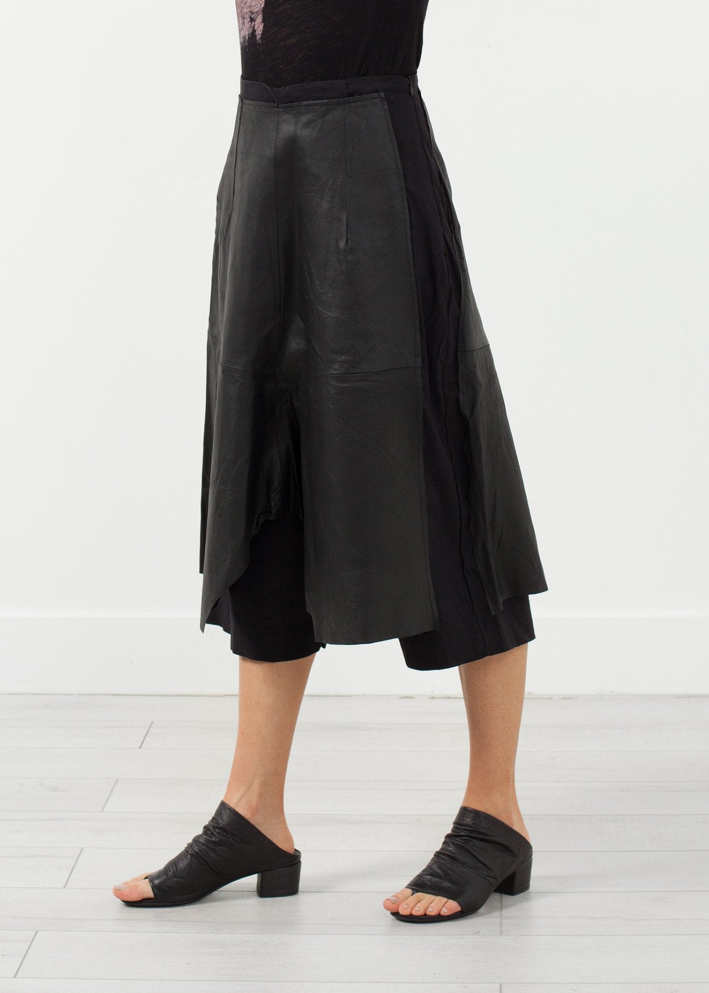 Leather Drop Crotch Pants|women's pants[option1]|[option2]|[option3] - hello