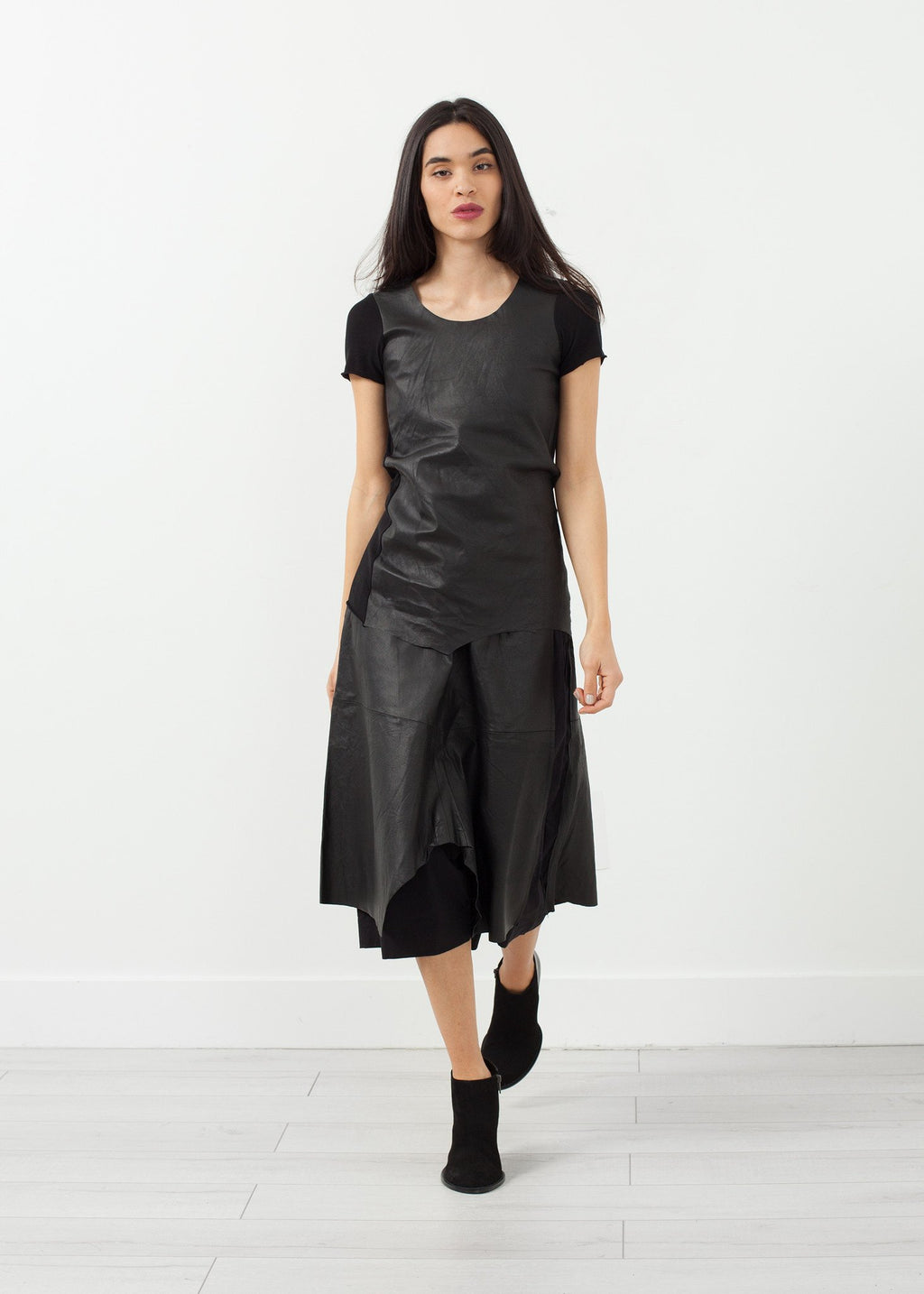 Leather Drop Crotch Pants|women's pants[option1]|[option2]|[option3] - hello