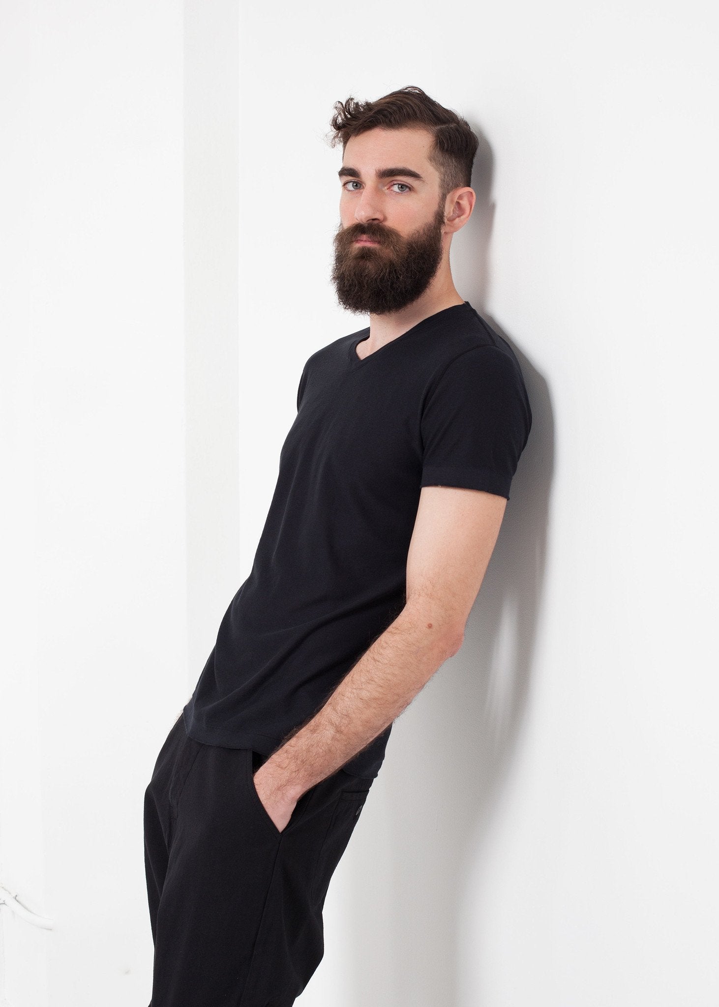 Yeps Shirt in V-Neck|men's t-shirts[option1]|[option2]|[option3] - hello