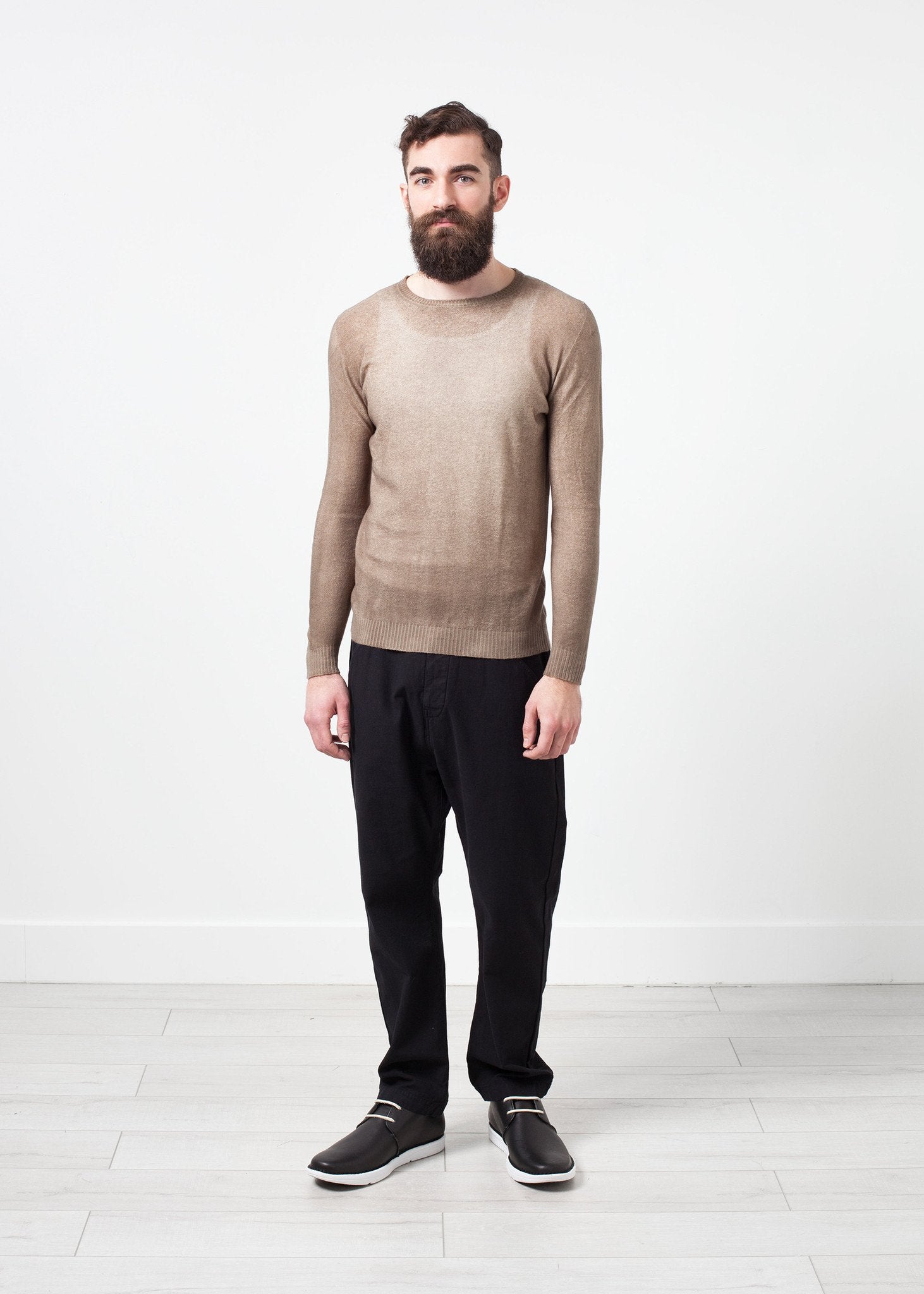 Mottled Cashmere Crewneck|men's knitwear[option1]|[option2]|[option3] - hello