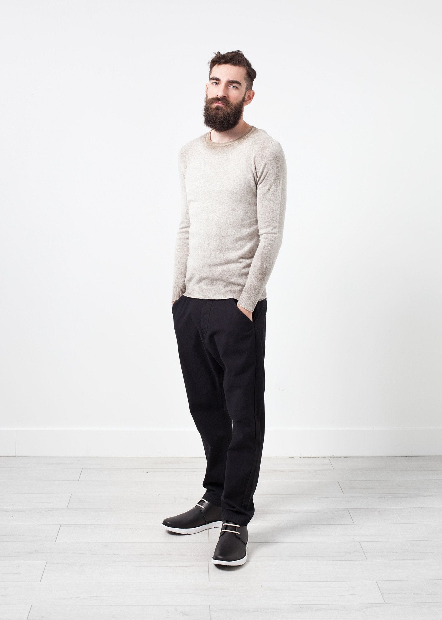 Mottled Cashmere Crewneck|men's knitwear[option1]|[option2]|[option3] - hello