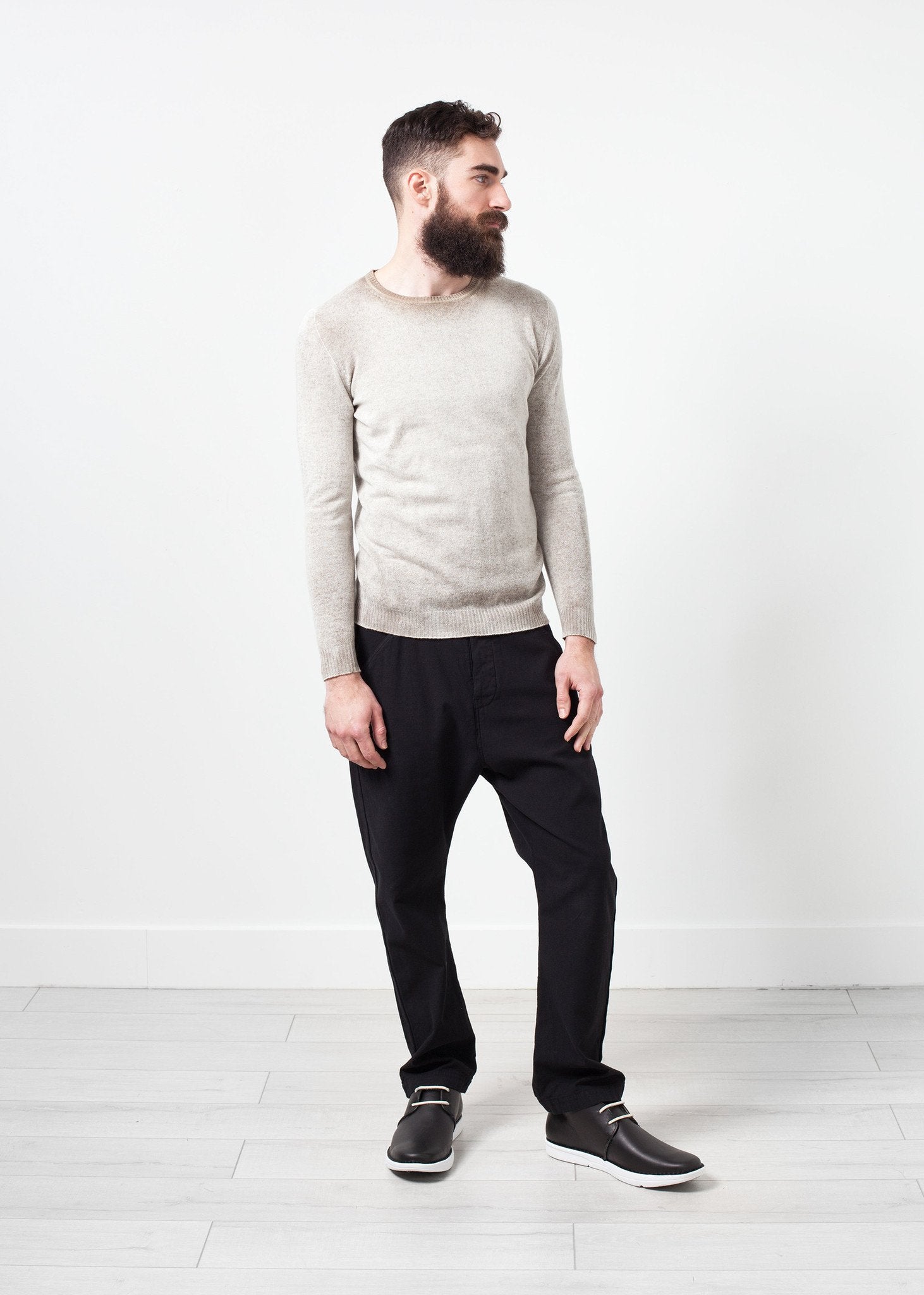 Mottled Cashmere Crewneck|men's knitwear[option1]|[option2]|[option3] - hello
