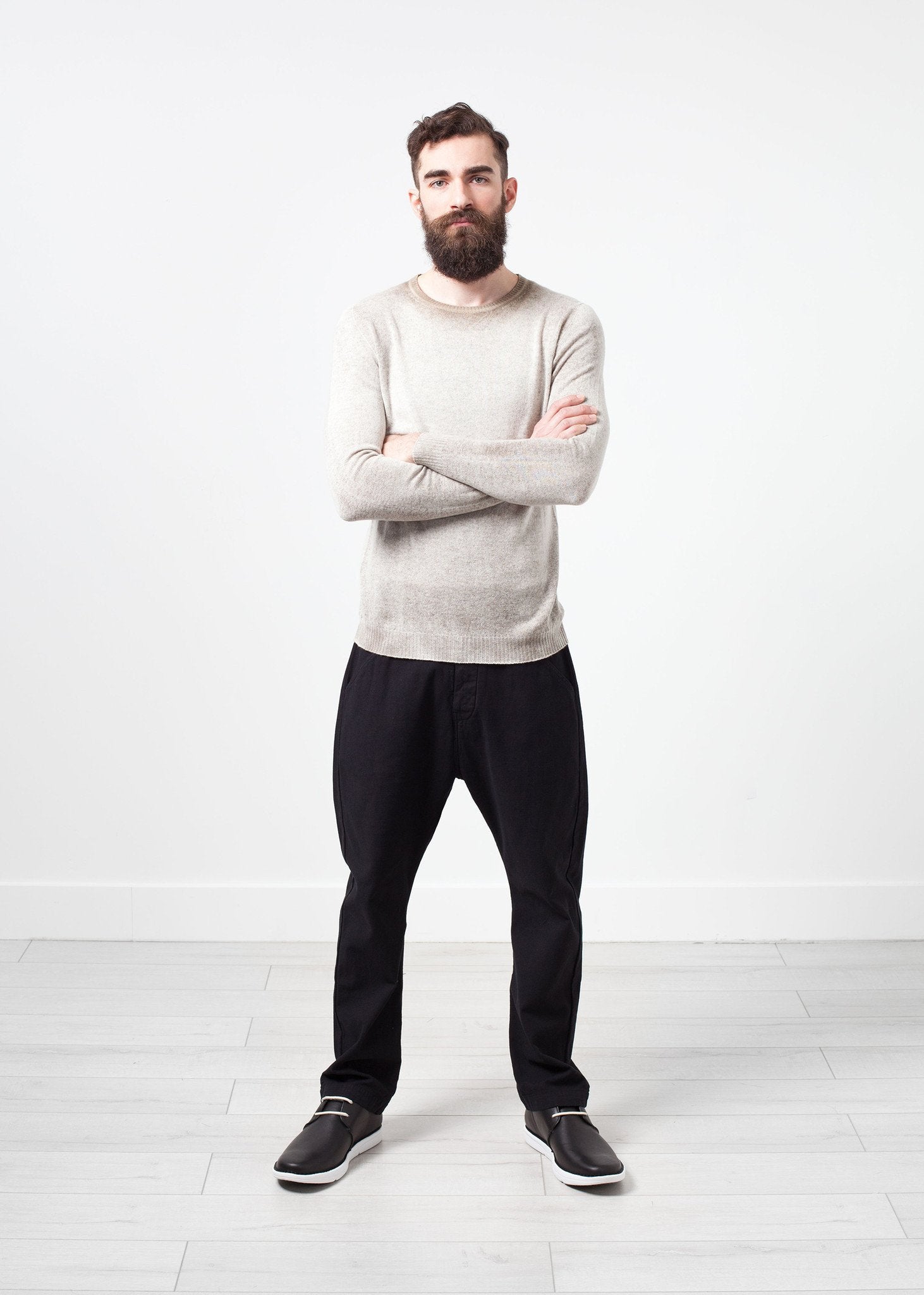 Mottled Cashmere Crewneck|men's knitwear[option1]|[option2]|[option3] - hello