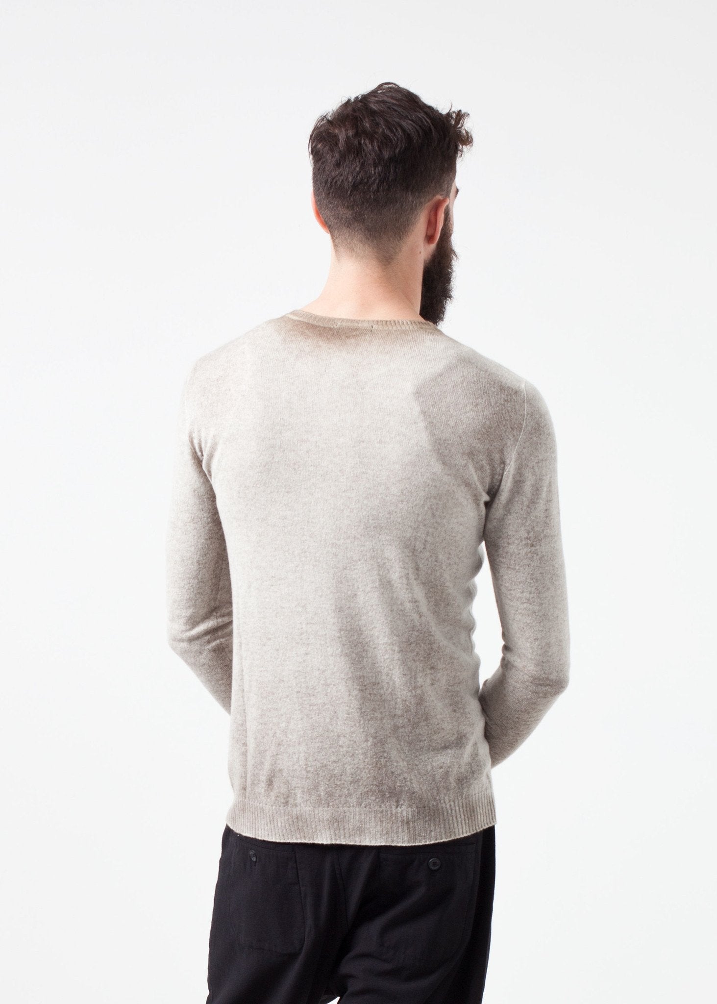 Mottled Cashmere Crewneck|men's knitwear[option1]|[option2]|[option3] - hello