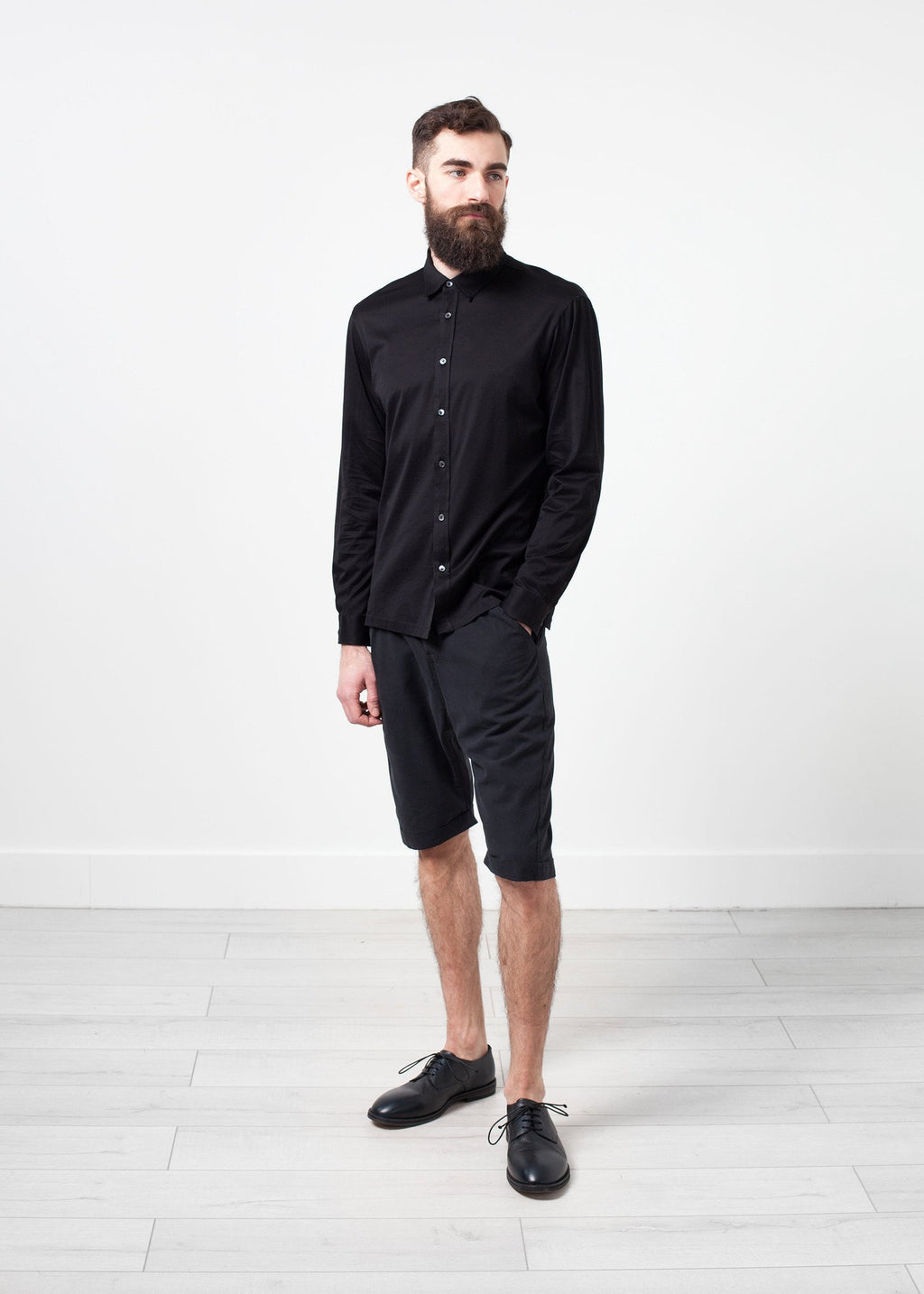 Scotland Button-Up in Black|men's button-ups[option1]|[option2]|[option3] - hello
