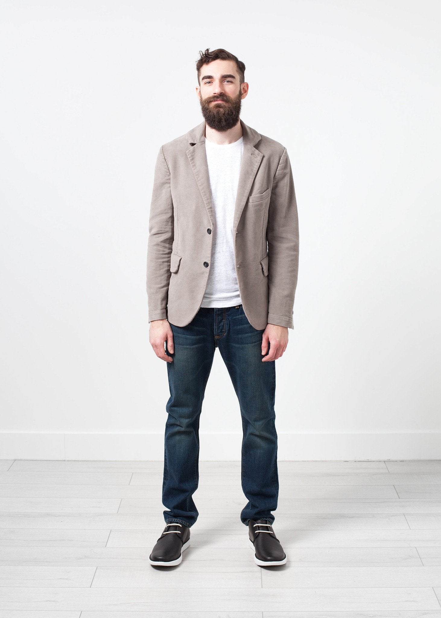 Zepo Brushed Cotton Blazer|men's coats & jackets[option1]|[option2]|[option3] - hello