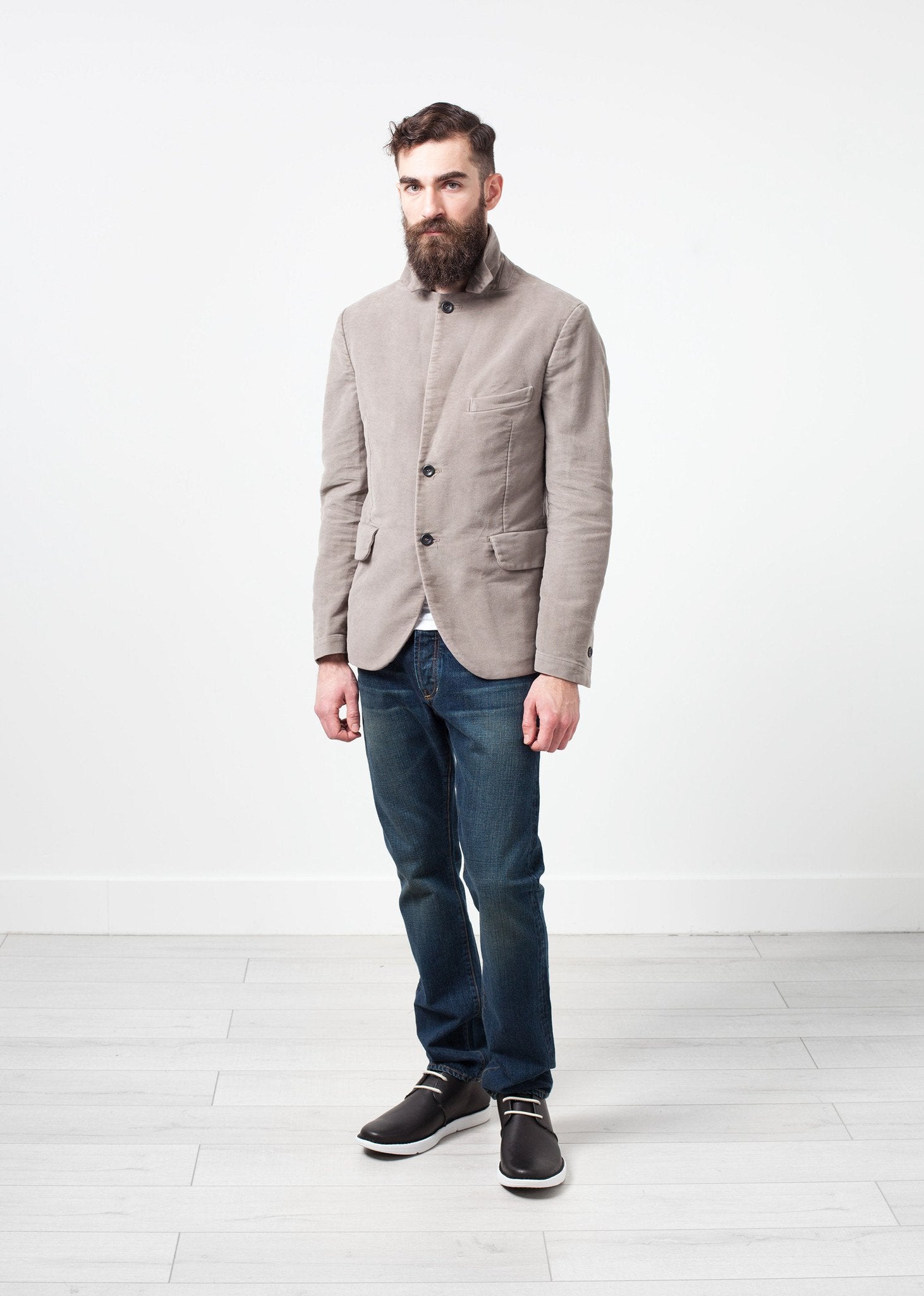 Zepo Brushed Cotton Blazer|men's coats & jackets[option1]|[option2]|[option3] - hello