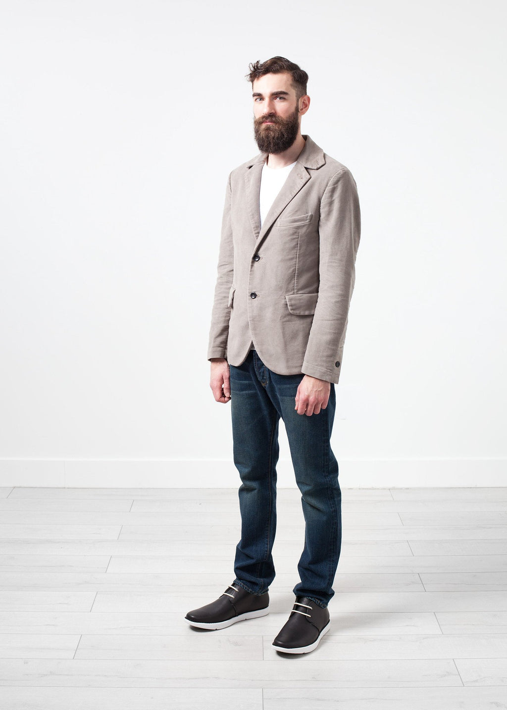 Zepo Brushed Cotton Blazer|men's coats & jackets[option1]|[option2]|[option3] - hello