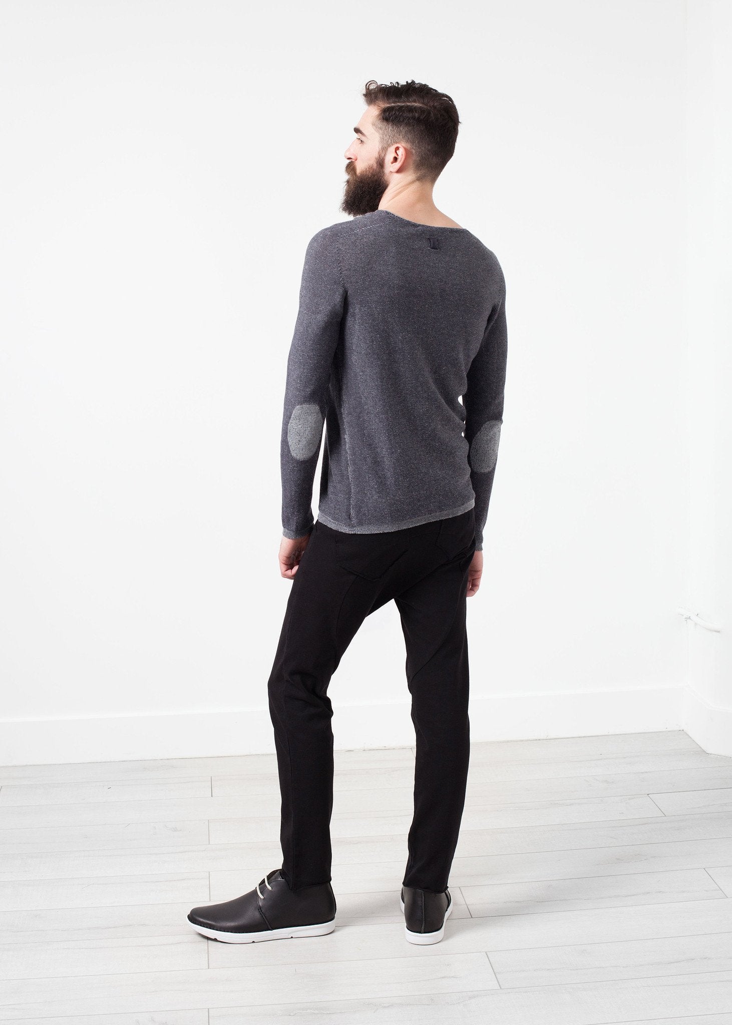 Curios Sweatshirt in Steel Grey|men's knitwear[option1]|[option2]|[option3] - hello