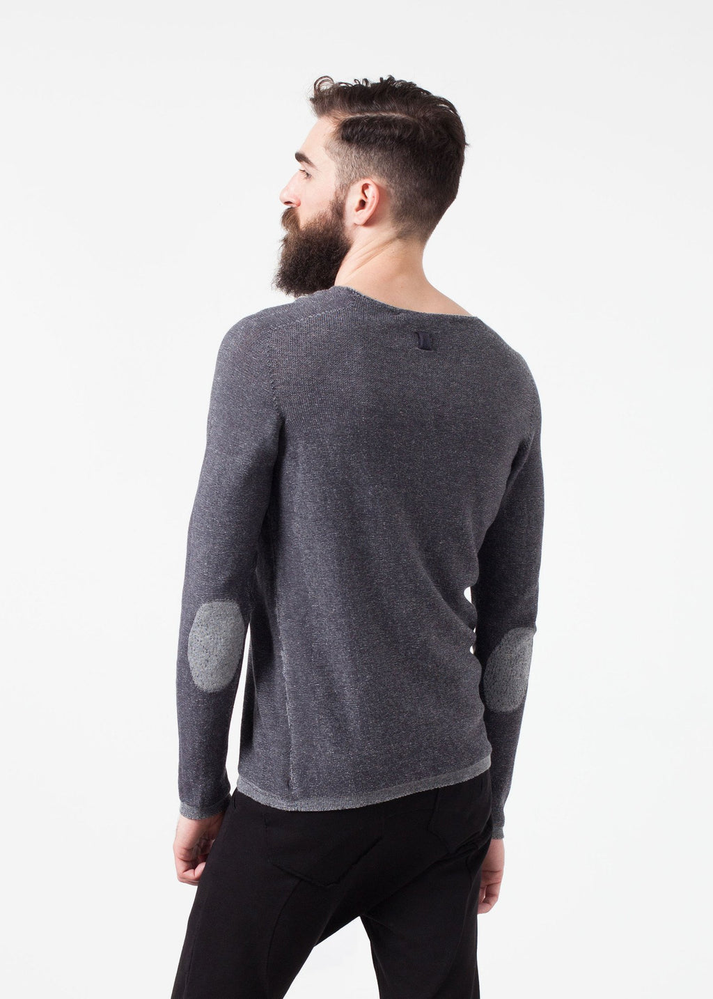 Curios Sweatshirt in Steel Grey|men's knitwear[option1]|[option2]|[option3] - hello