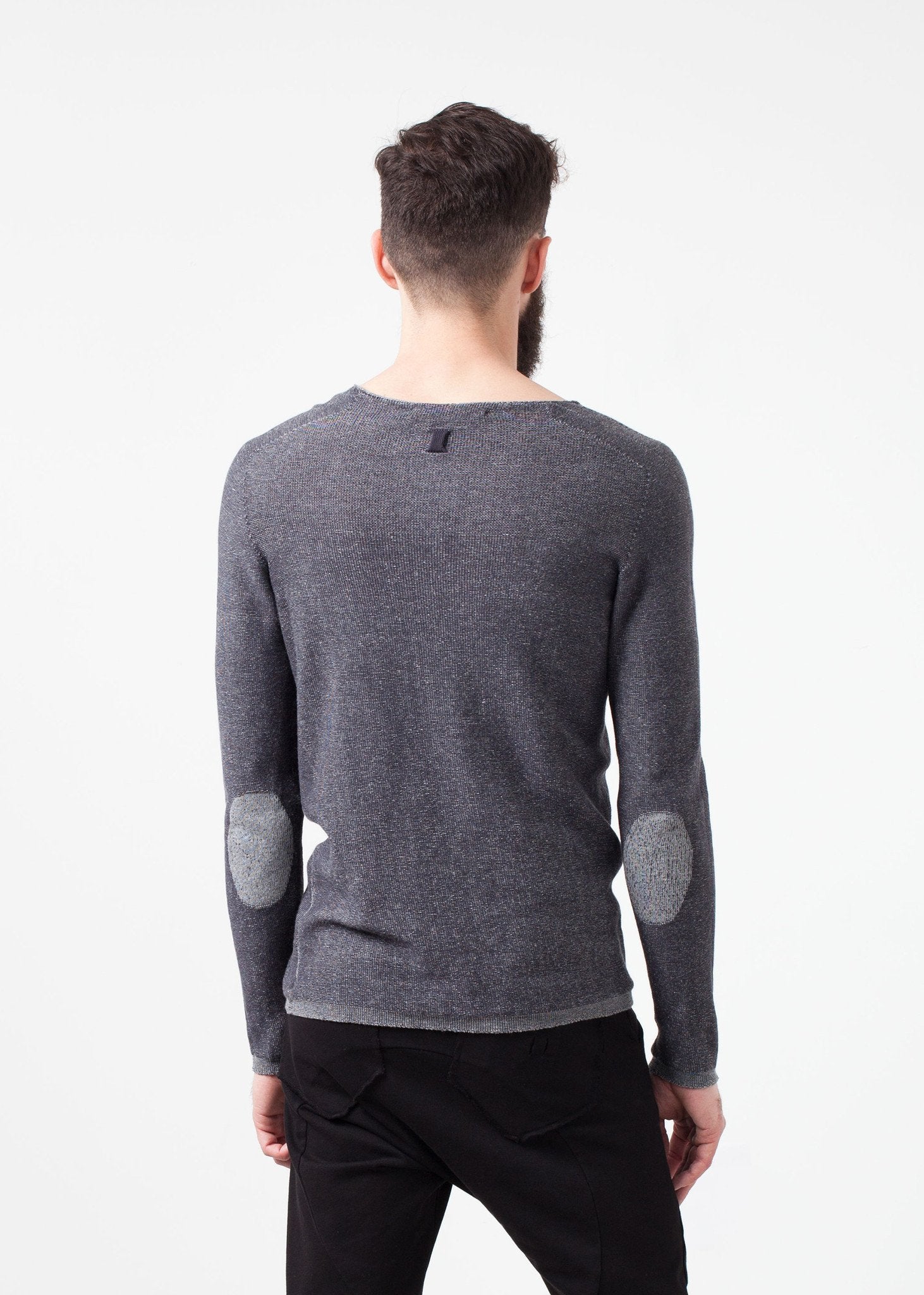 Curios Sweatshirt in Steel Grey|men's knitwear[option1]|[option2]|[option3] - hello