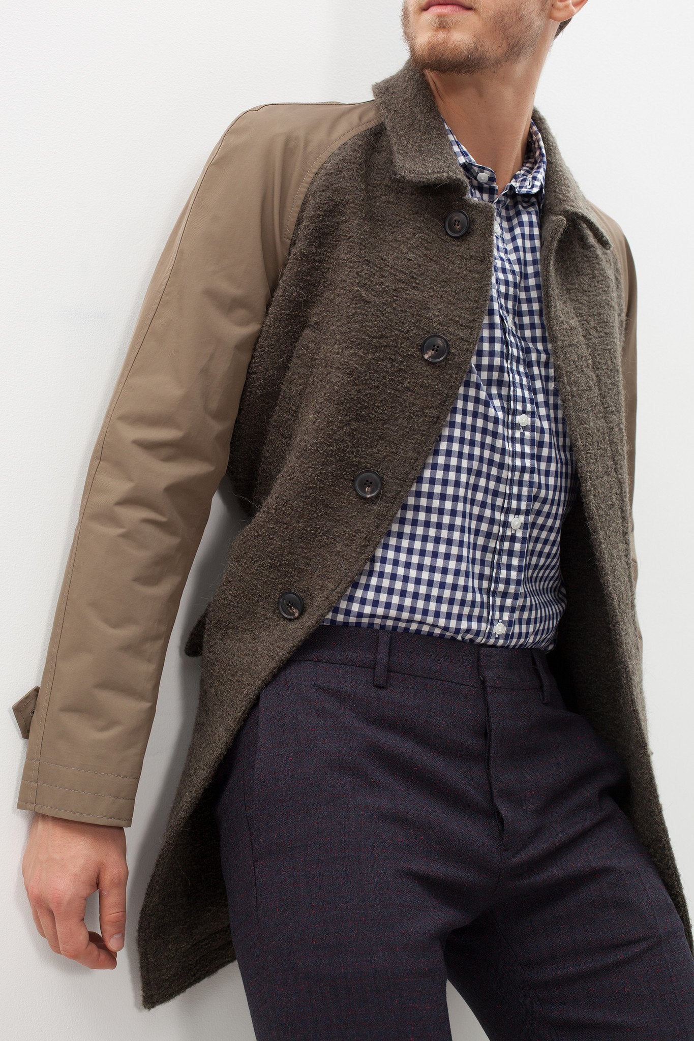 Raglan Maniche Coat in Olive|men's coats & jackets[option1]|[option2]|[option3] - hello