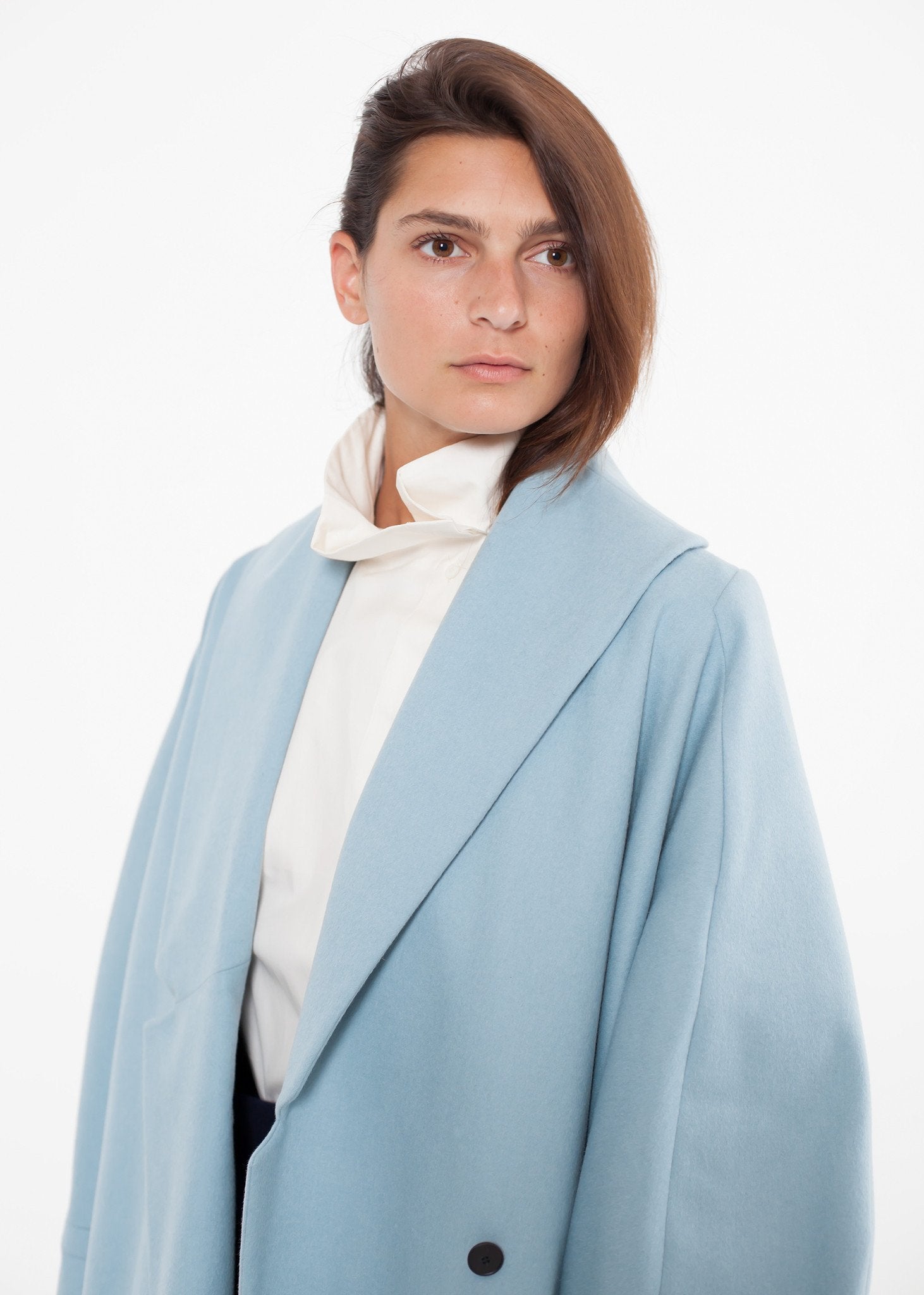 Full Collar Poplin Blouse in Off White|women's tops[option1]|[option2]|[option3] - hello