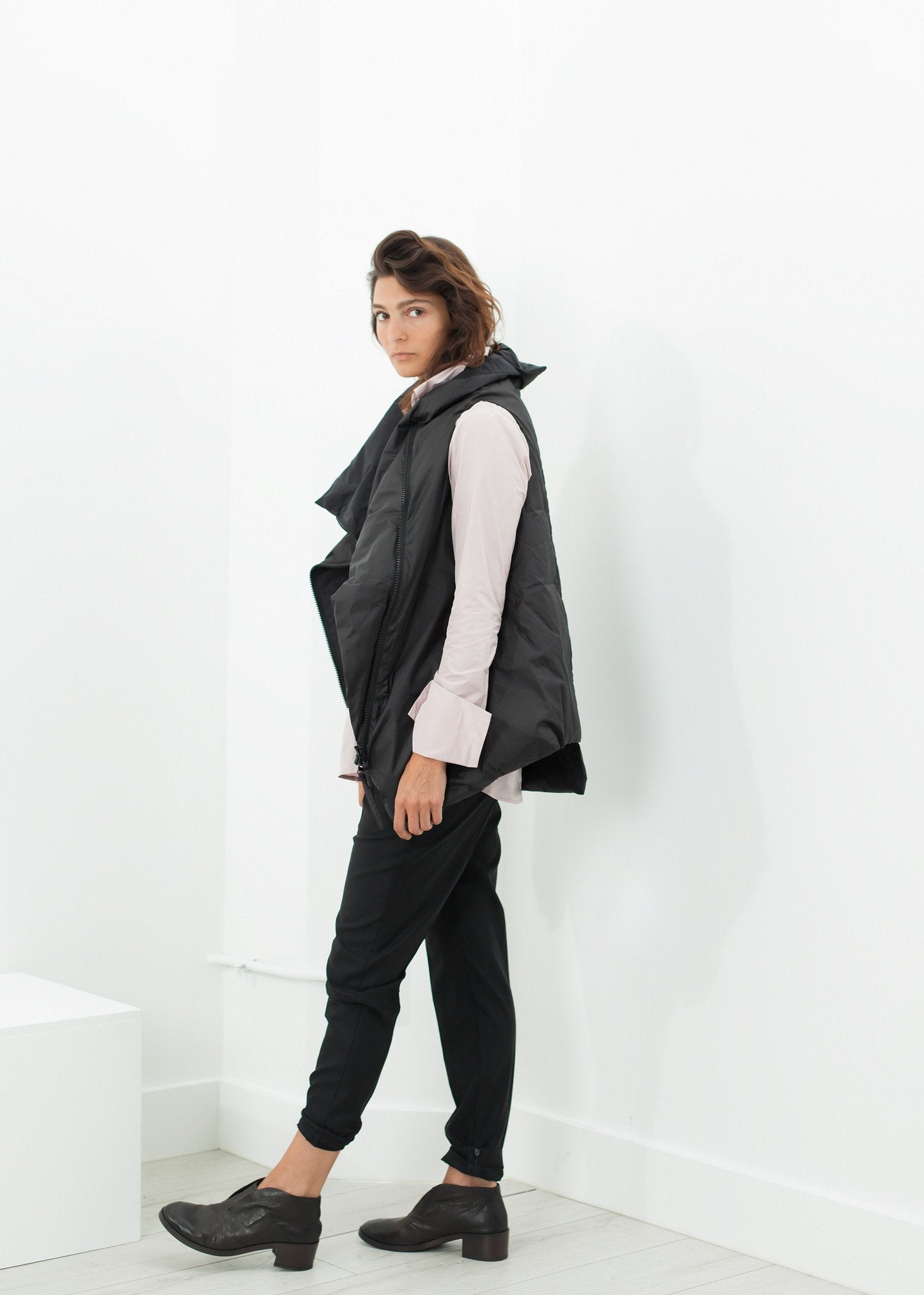 Pointed Collar Blouse in Rose|women's button-ups[option1]|[option2]|[option3] - hello