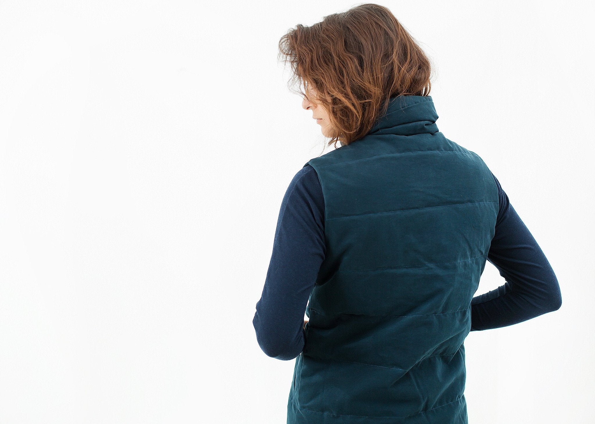 Ludo Vest in Marine|women's vests[option1]|[option2]|[option3] - hello