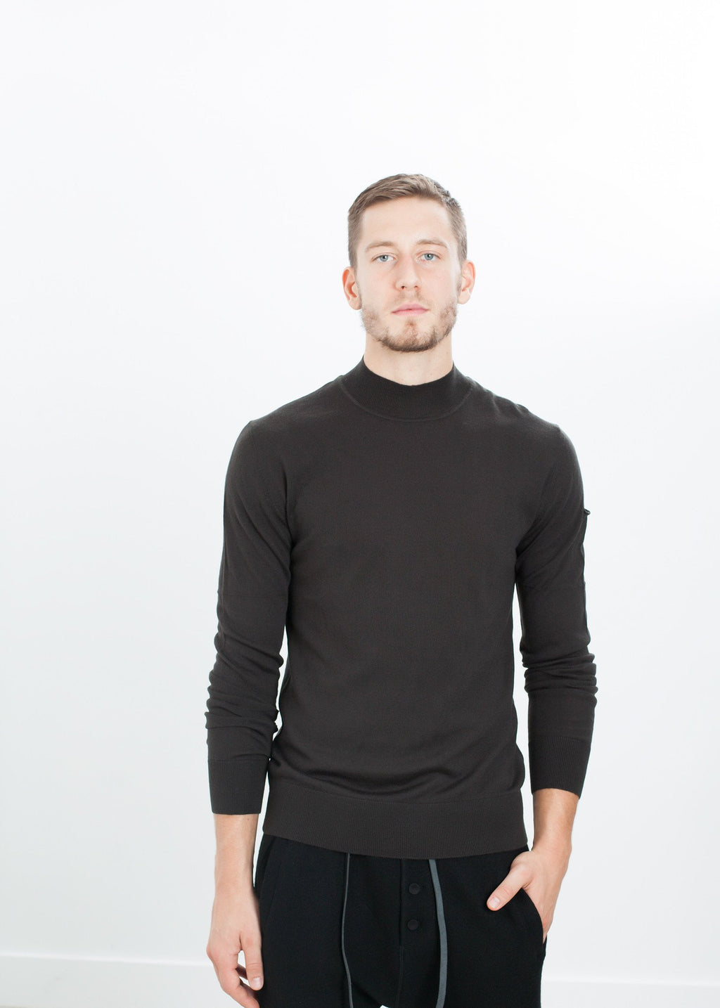 Merino Knit Turtleneck in Cavern|men's knitwear[option1]|[option2]|[option3] - hello
