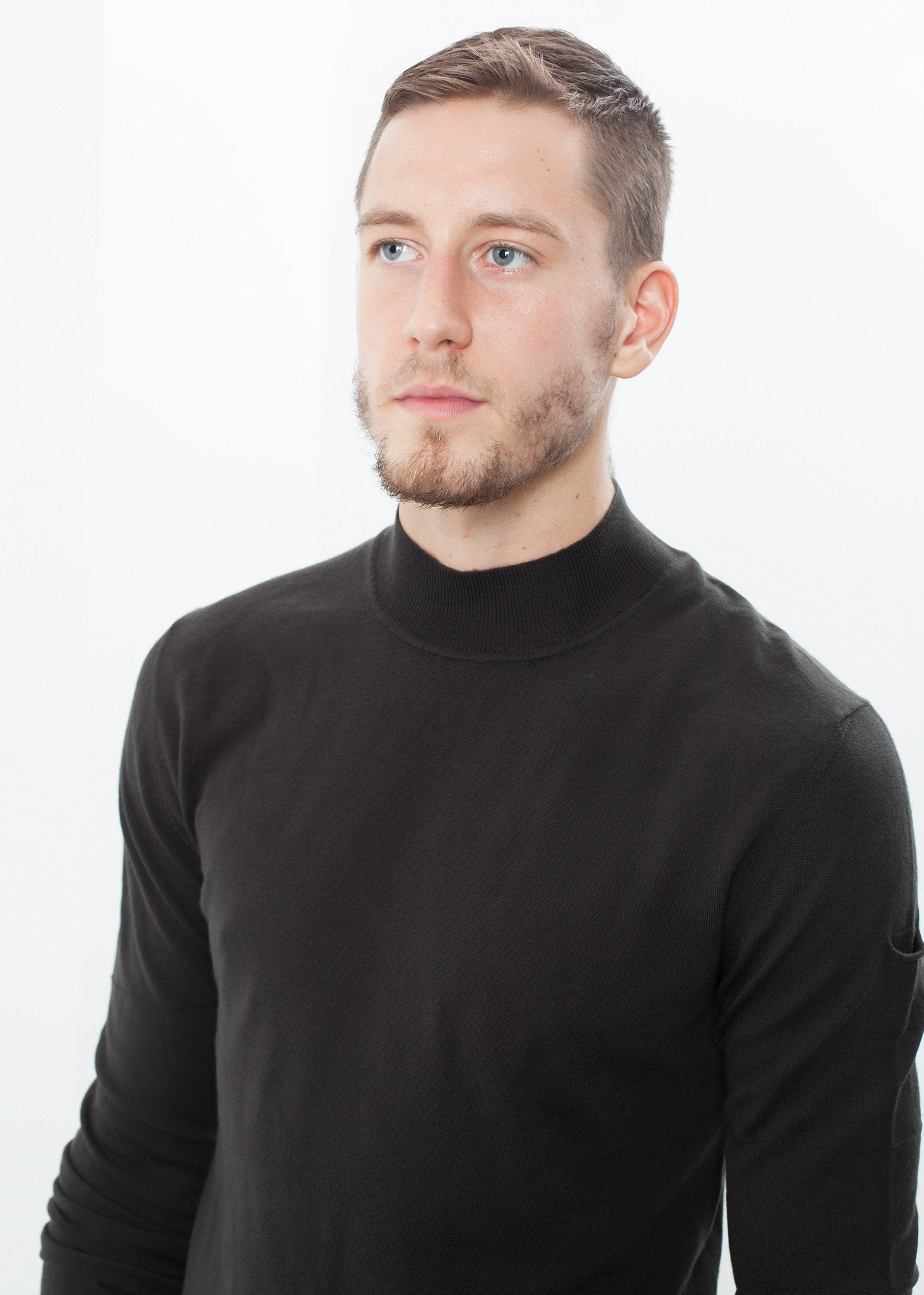 Merino Knit Turtleneck in Cavern|men's knitwear[option1]|[option2]|[option3] - hello