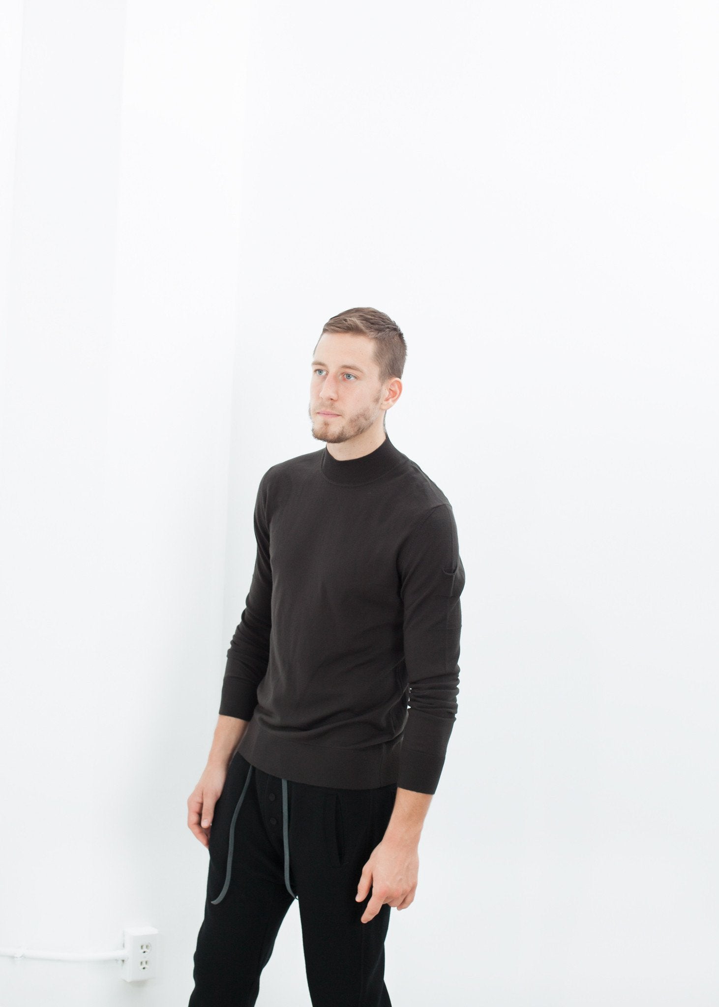 Merino Knit Turtleneck in Cavern|men's knitwear[option1]|[option2]|[option3] - hello