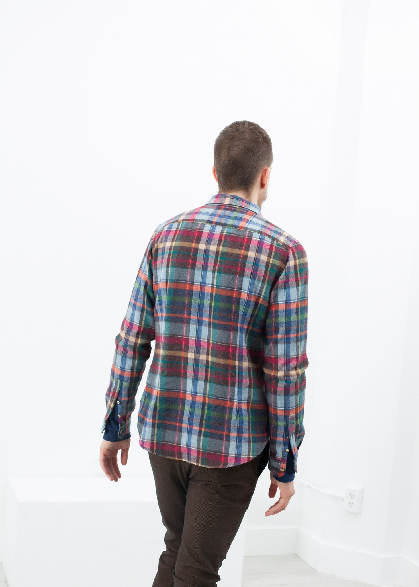 Riccardo Button-Up in Plaid Multi|men's button-ups[option1]|[option2]|[option3] - hello