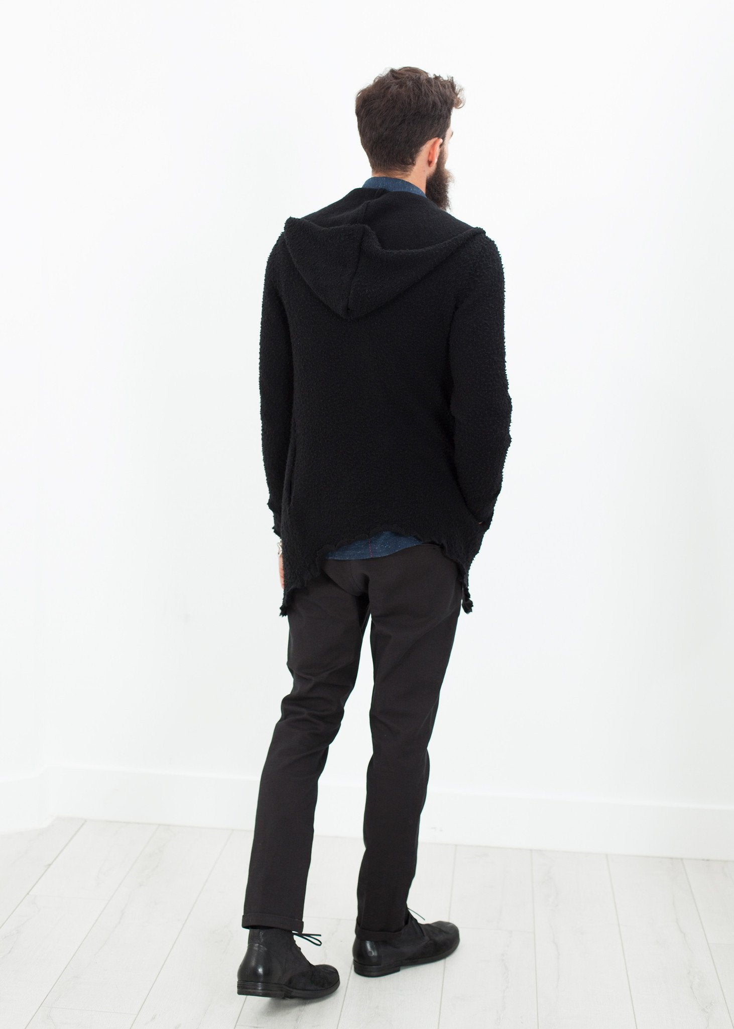 Pill Zip Sweater in Black|men's knits[option1]|[option2]|[option3] - hello