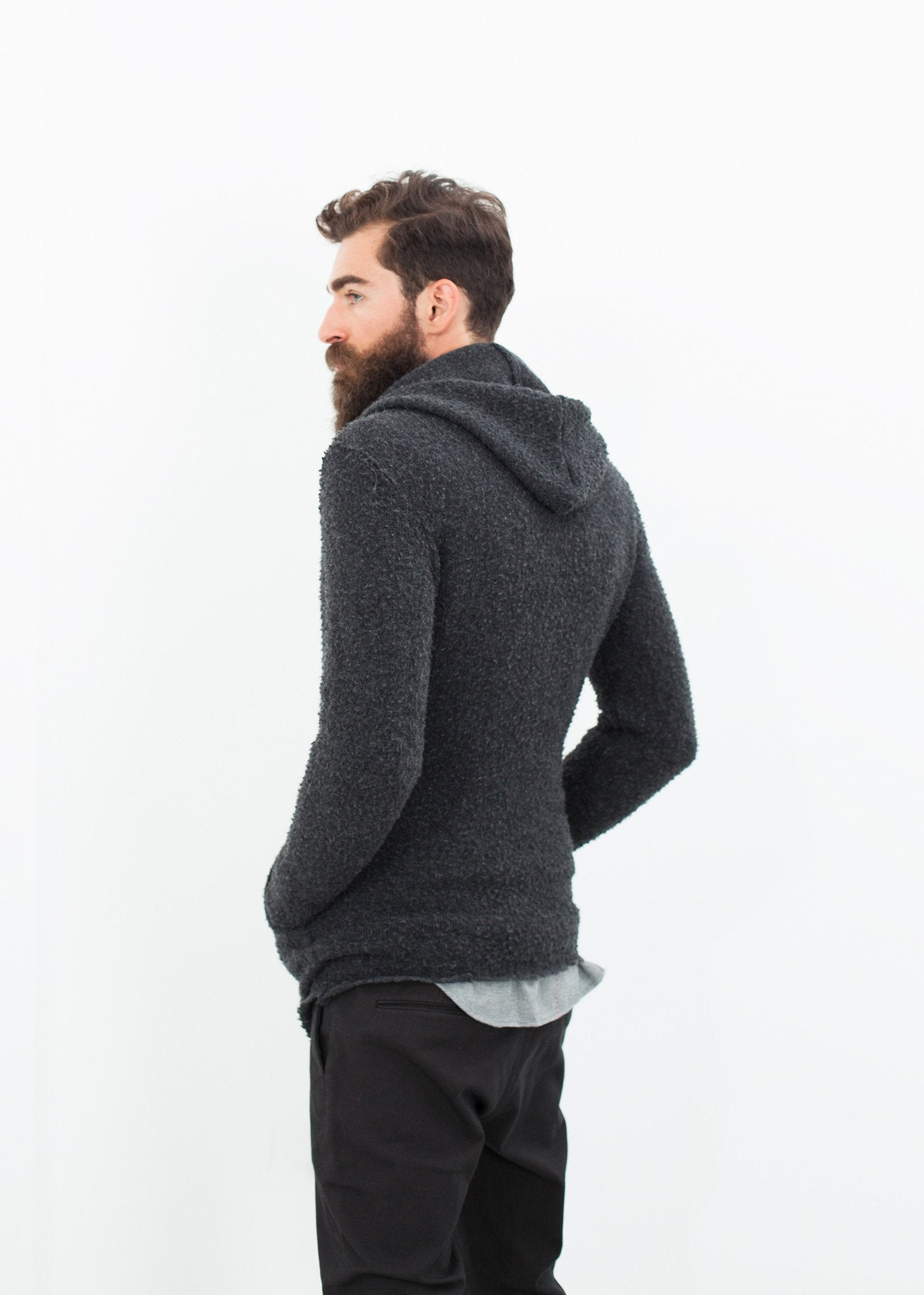 Pill Zip Sweater in Anthracite|men's knits[option1]|[option2]|[option3] - hello