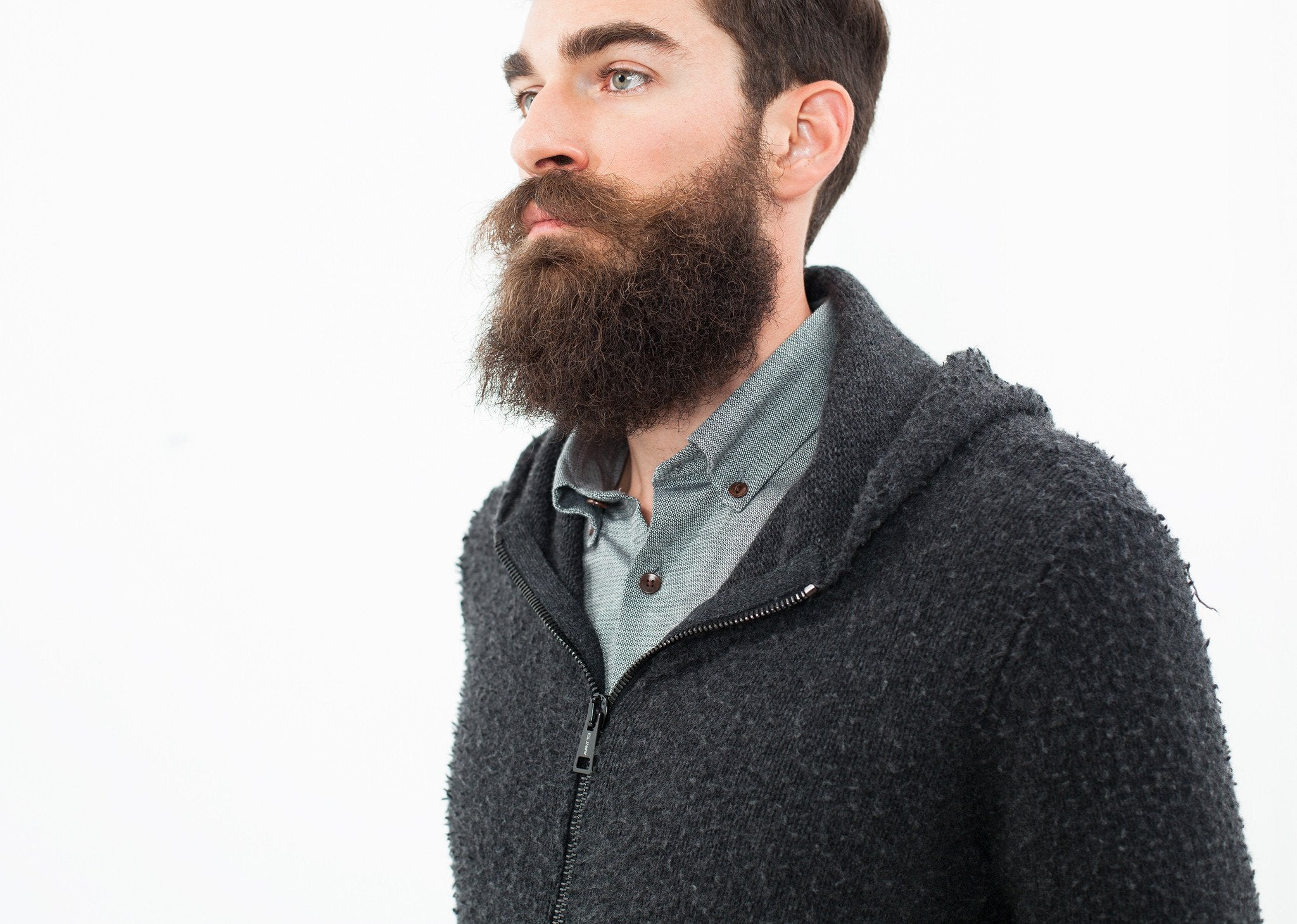 Pill Zip Sweater in Anthracite|men's knits[option1]|[option2]|[option3] - hello