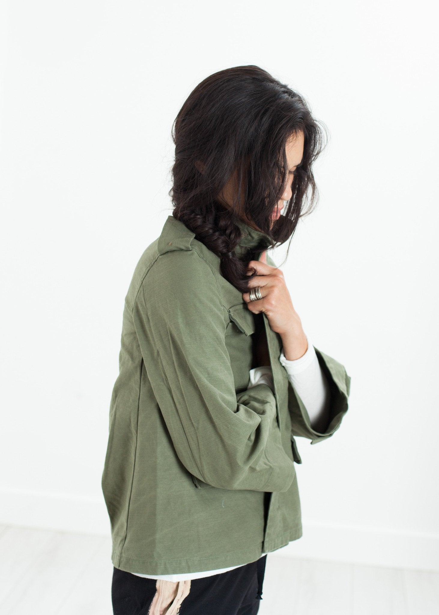 Big Army Jacket in Olive|women's coats & jackets[option1]|[option2]|[option3] - hello