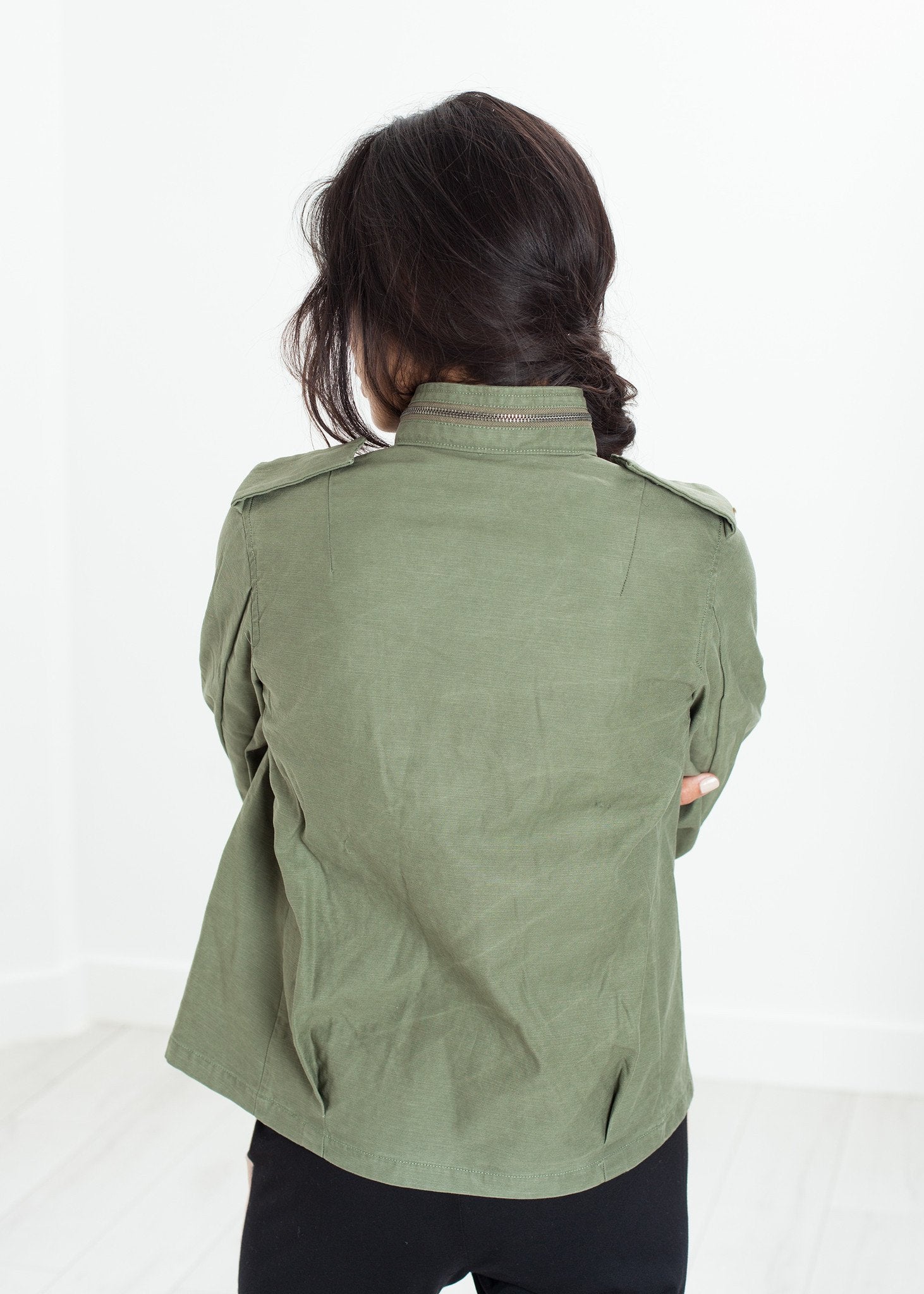 Big Army Jacket in Olive|women's coats & jackets[option1]|[option2]|[option3] - hello