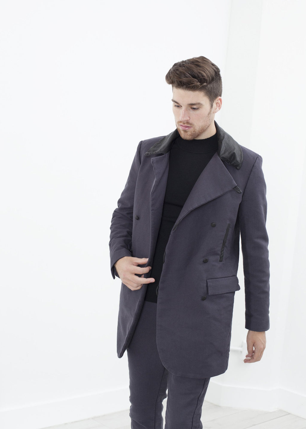 Taban Coat in Phantom|men's coats & jackets[option1]|[option2]|[option3] - hello
