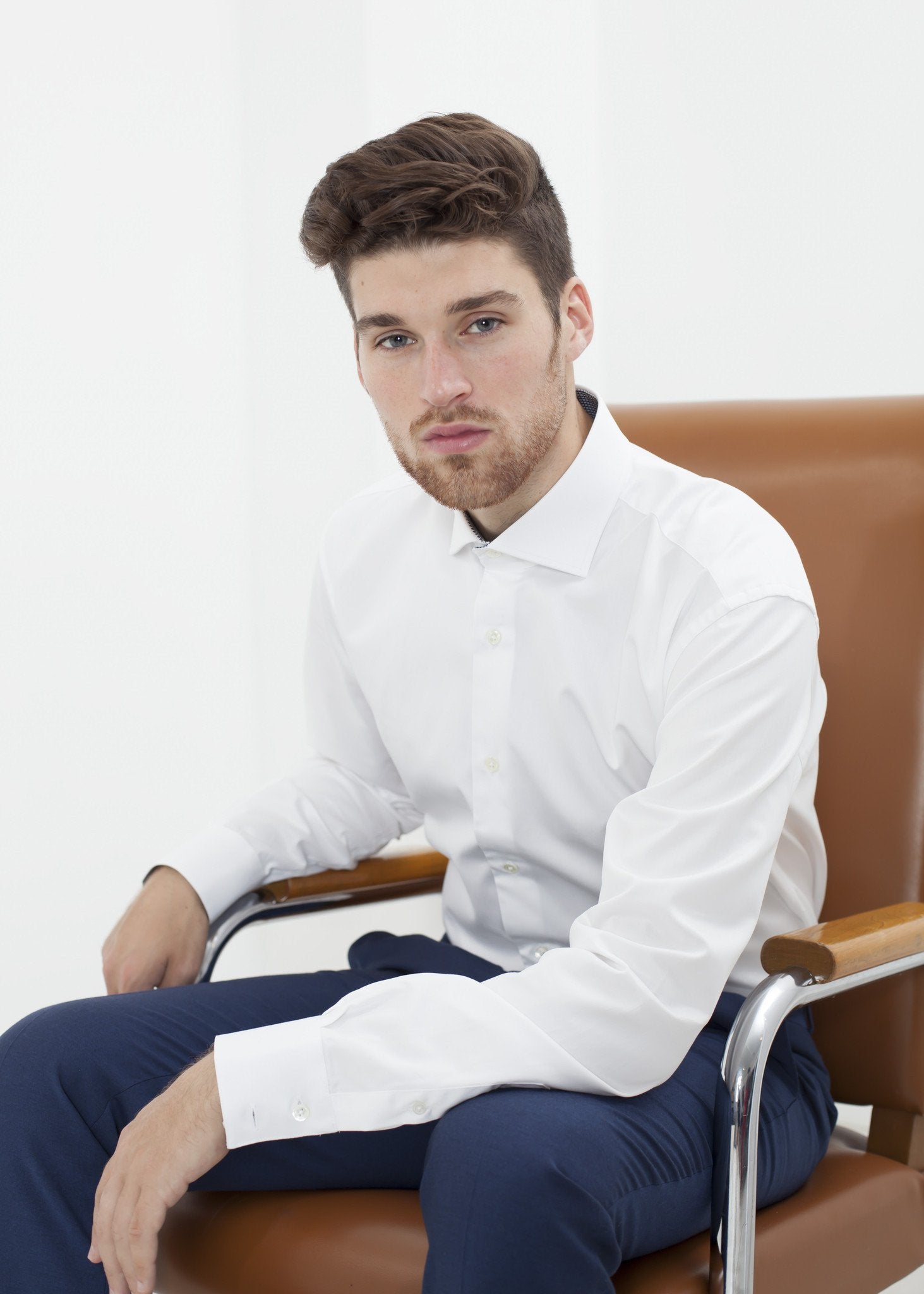 Dartmouth Shirt in White|men's button-ups[option1]|[option2]|[option3] - hello