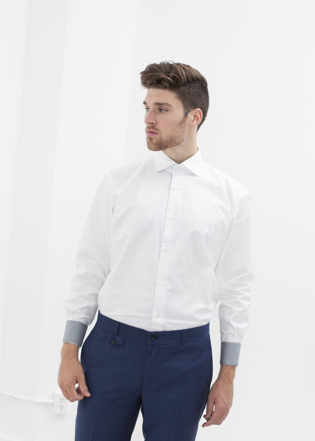 Dartmouth Shirt in White|men's button-ups[option1]|[option2]|[option3] - hello