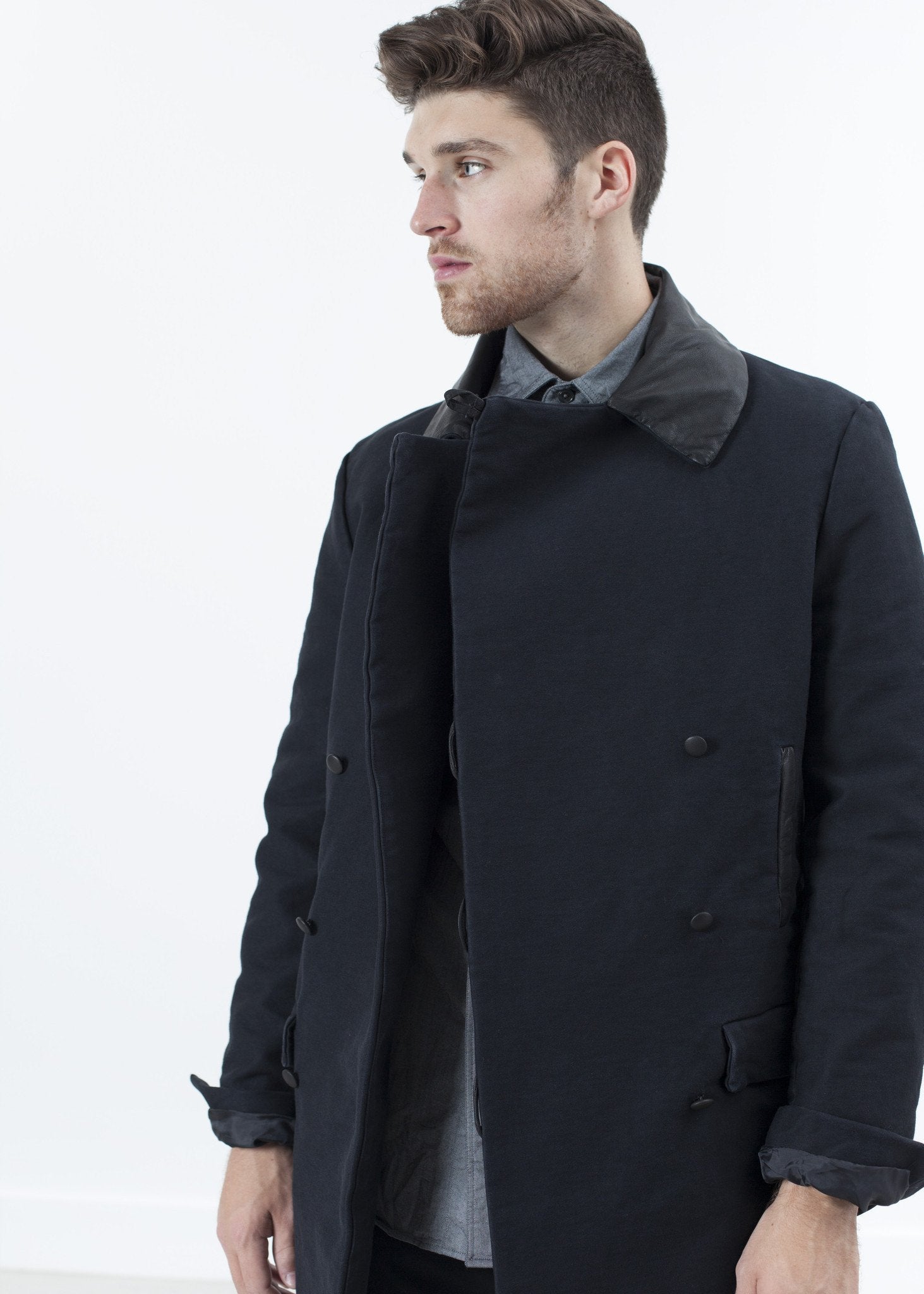 Taban Coat in Black|men's coats & jackets[option1]|[option2]|[option3] - hello