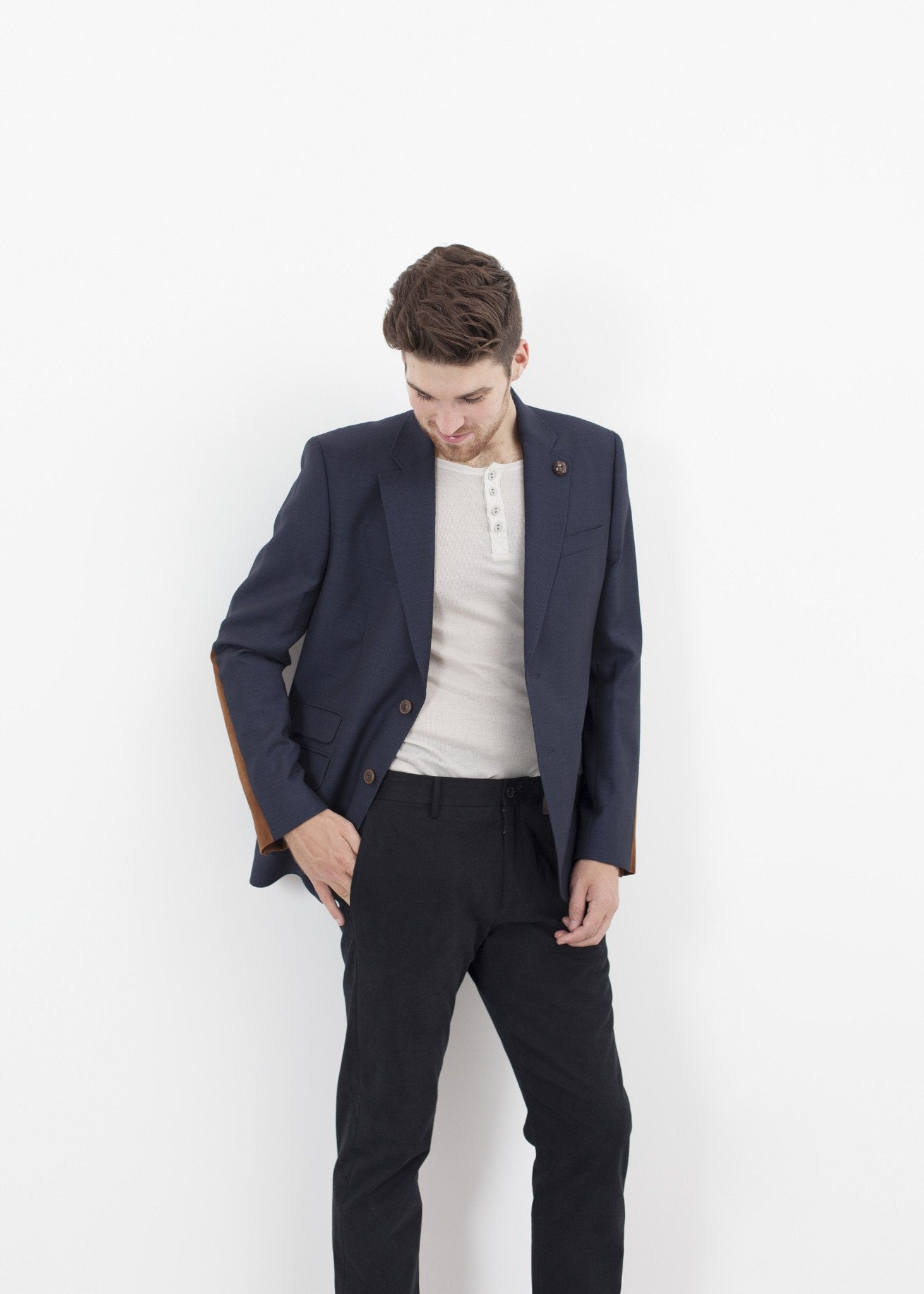 Swift Low Blazer in Navy|men's coats & jackets[option1]|[option2]|[option3] - hello