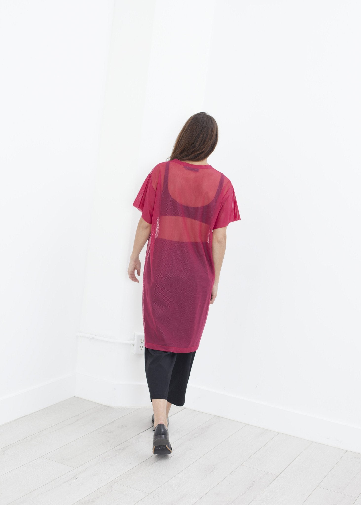 Mesh Over Dress in Pink|women's dresses[option1]|[option2]|[option3] - hello