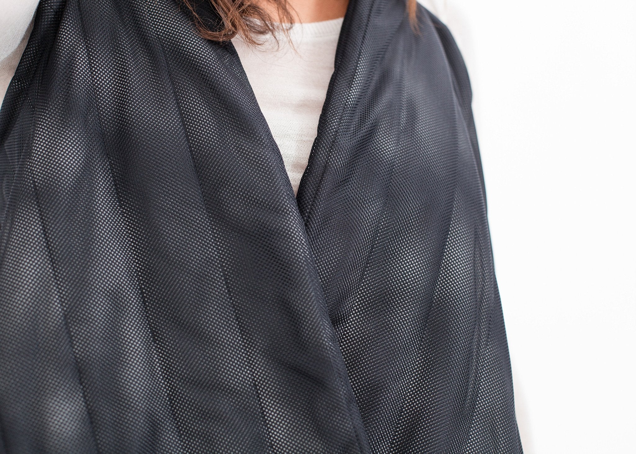 Quilted Mesh Waistcoat in Black/White|women's vests[option1]|[option2]|[option3] - hello