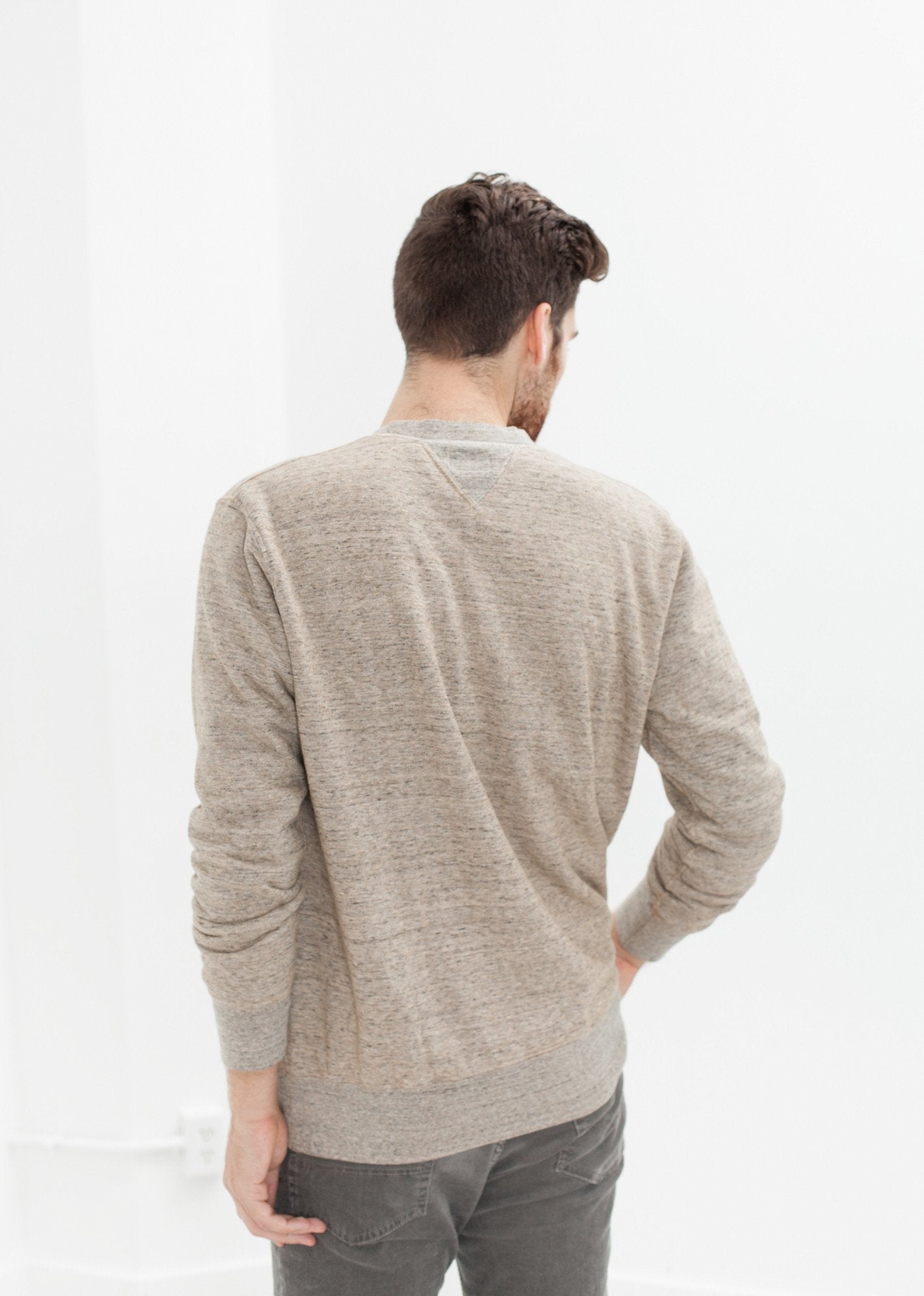 Jeth Sweatshirt in Grey/Rust|men's knits[option1]|[option2]|[option3] - hello