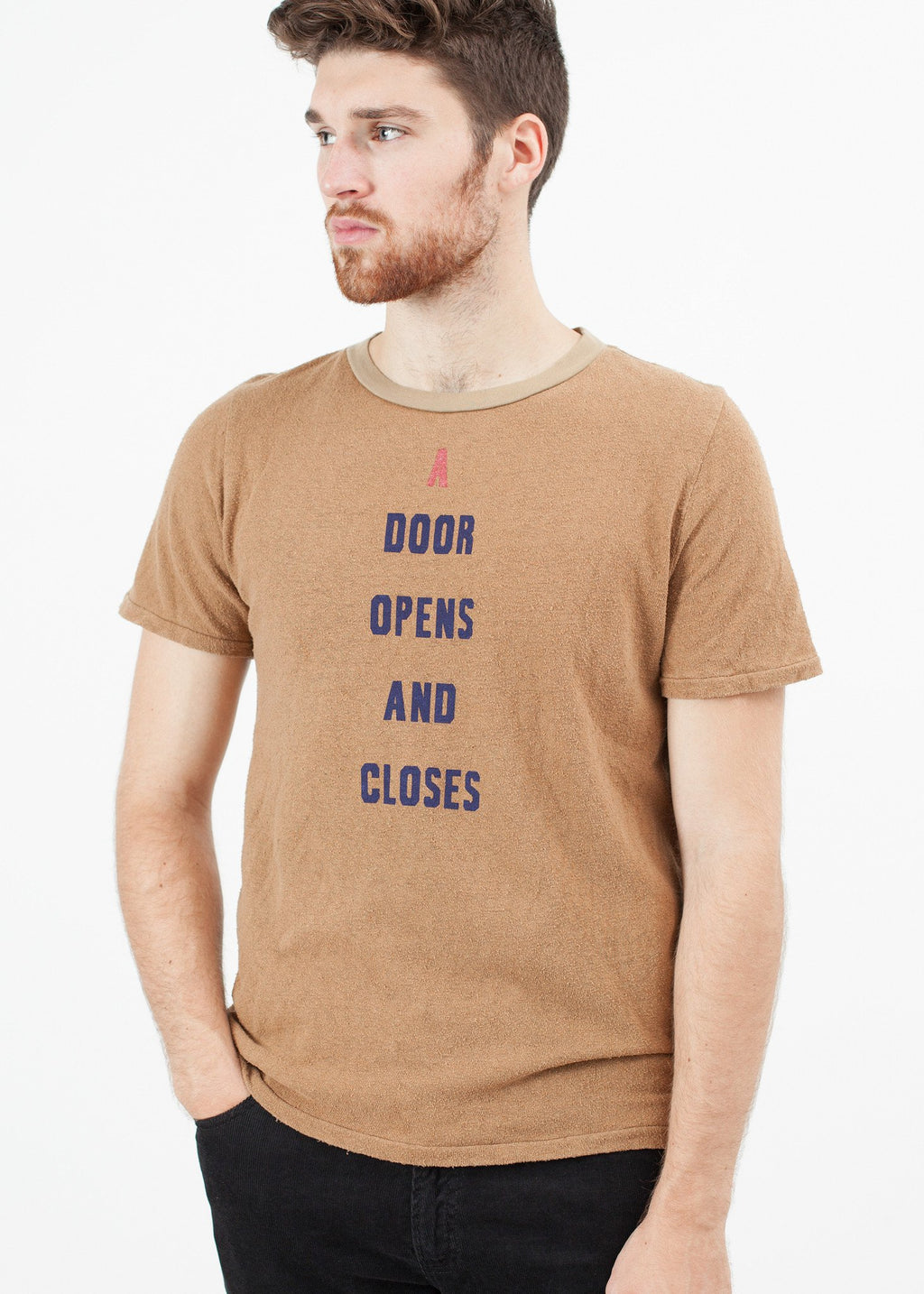 Silk Vintage Tee in Cork|men's t-shirts[option1]|[option2]|[option3] - hello