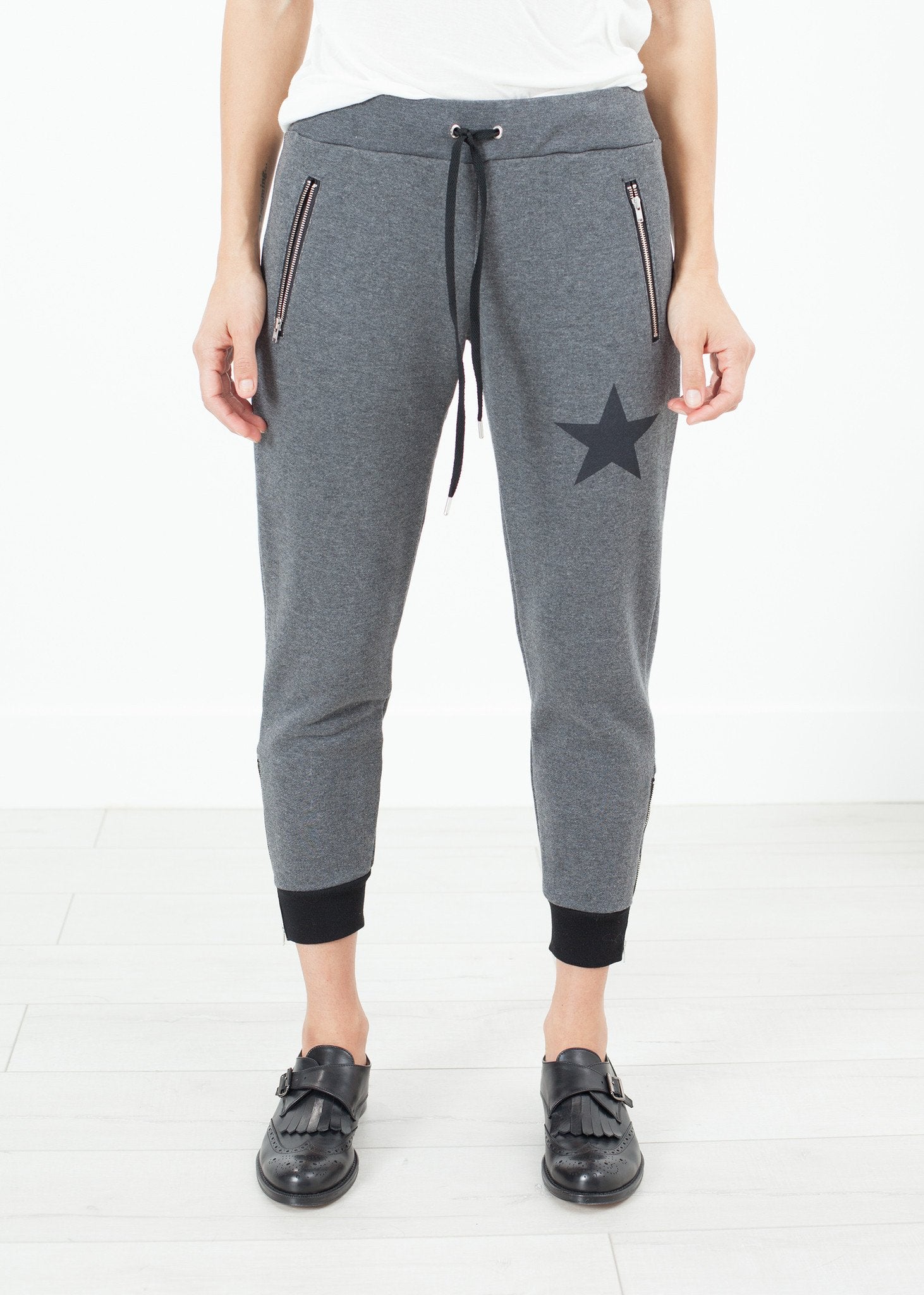 Loopwheeler Star Pant in Grey|women's pants[option1]|[option2]|[option3] - hello
