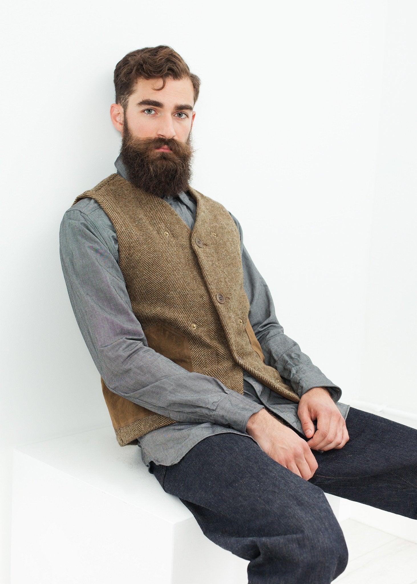 Work Vest in Tan|men's vests[option1]|[option2]|[option3] - hello