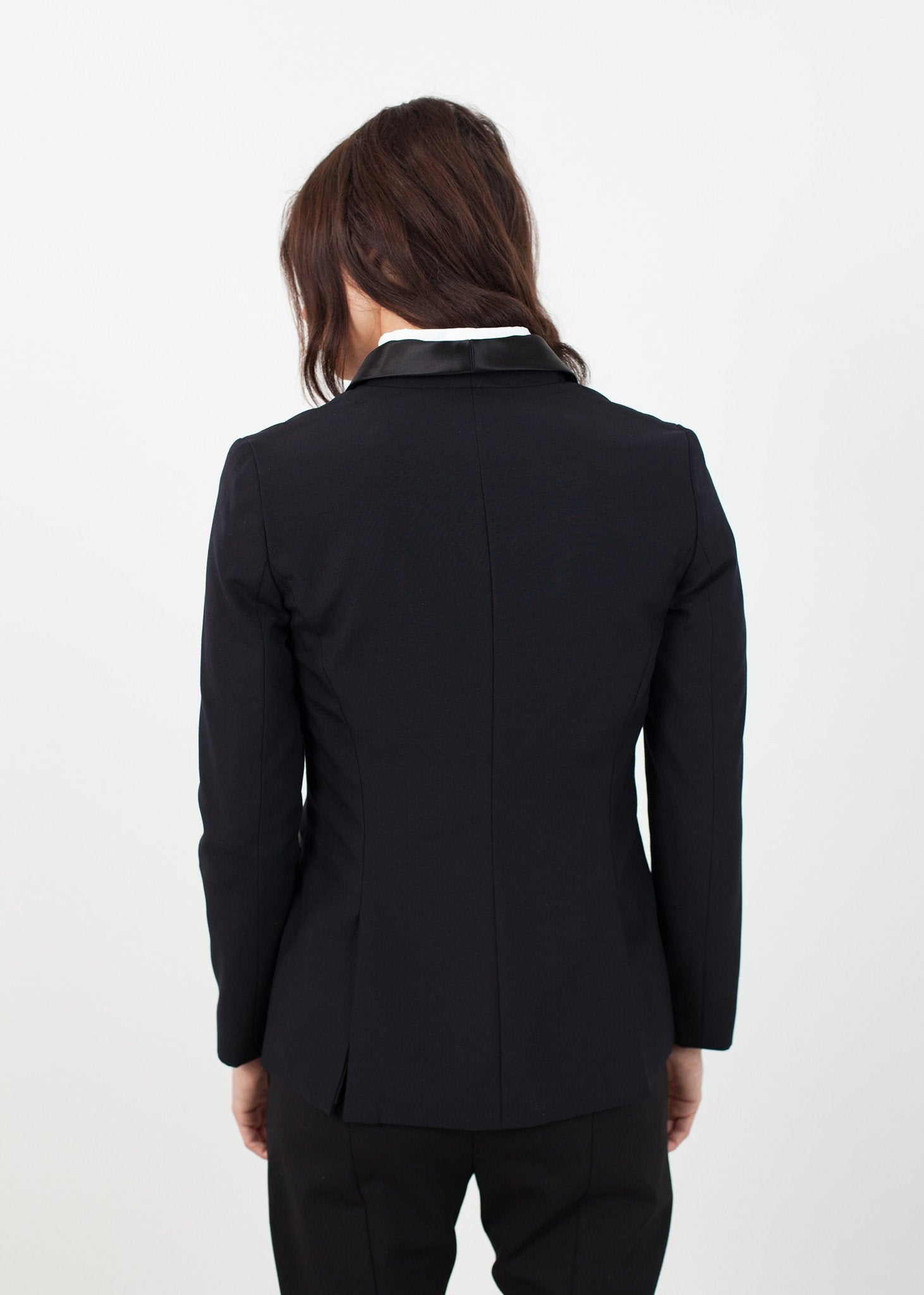 Shawl Collar Blazer in Black|women's coats & jackets[option1]|[option2]|[option3] - hello