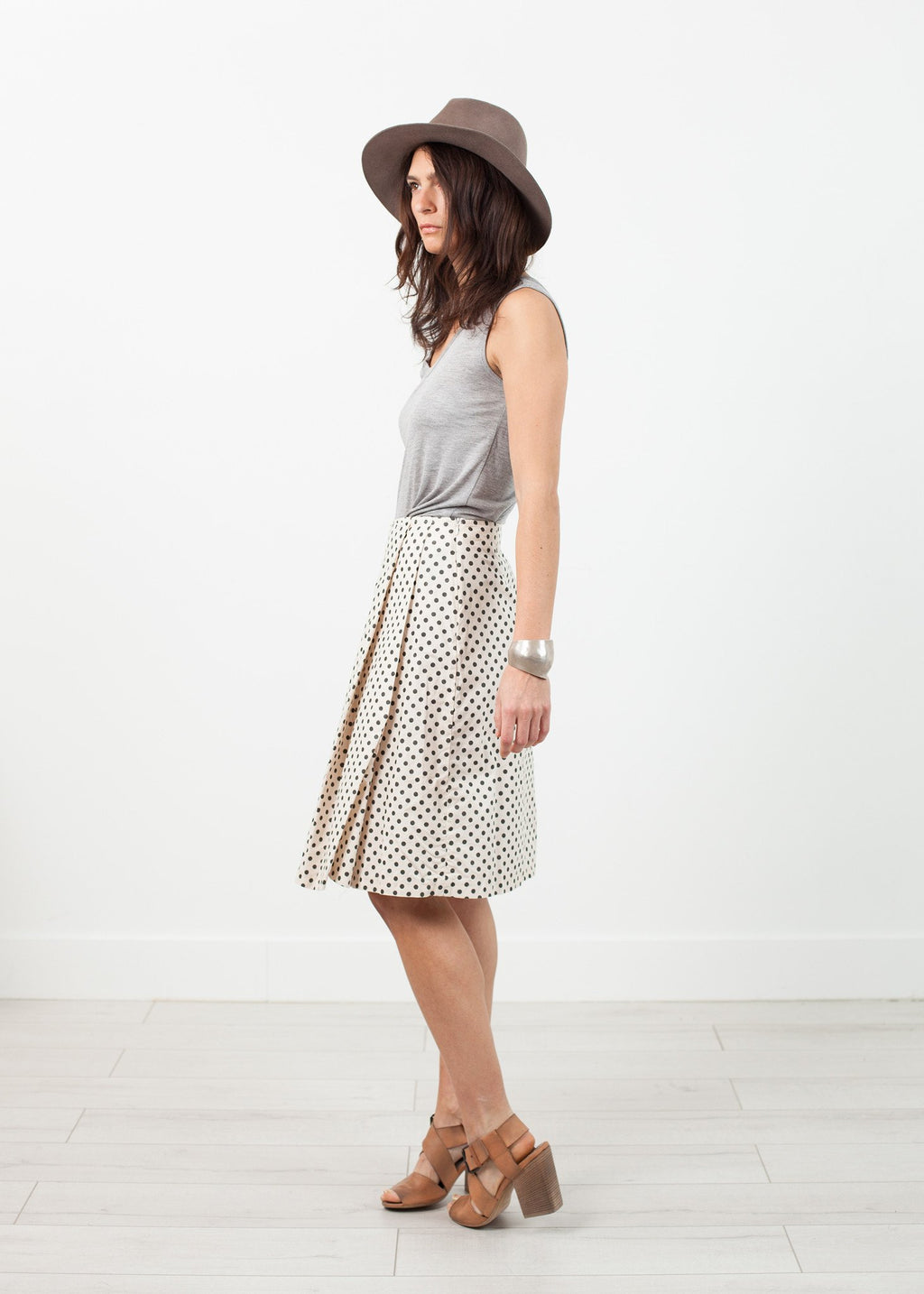 Pleated Skirt in Glitter Dots|women's skirts[option1]|[option2]|[option3] - hello