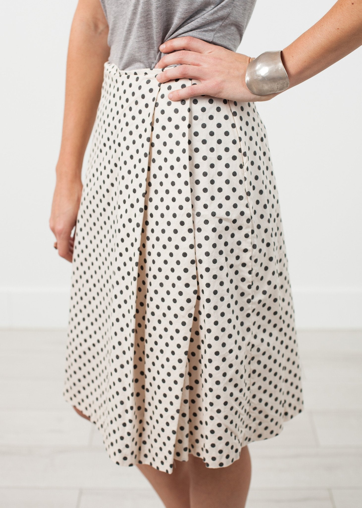 Pleated Skirt in Glitter Dots|women's skirts[option1]|[option2]|[option3] - hello