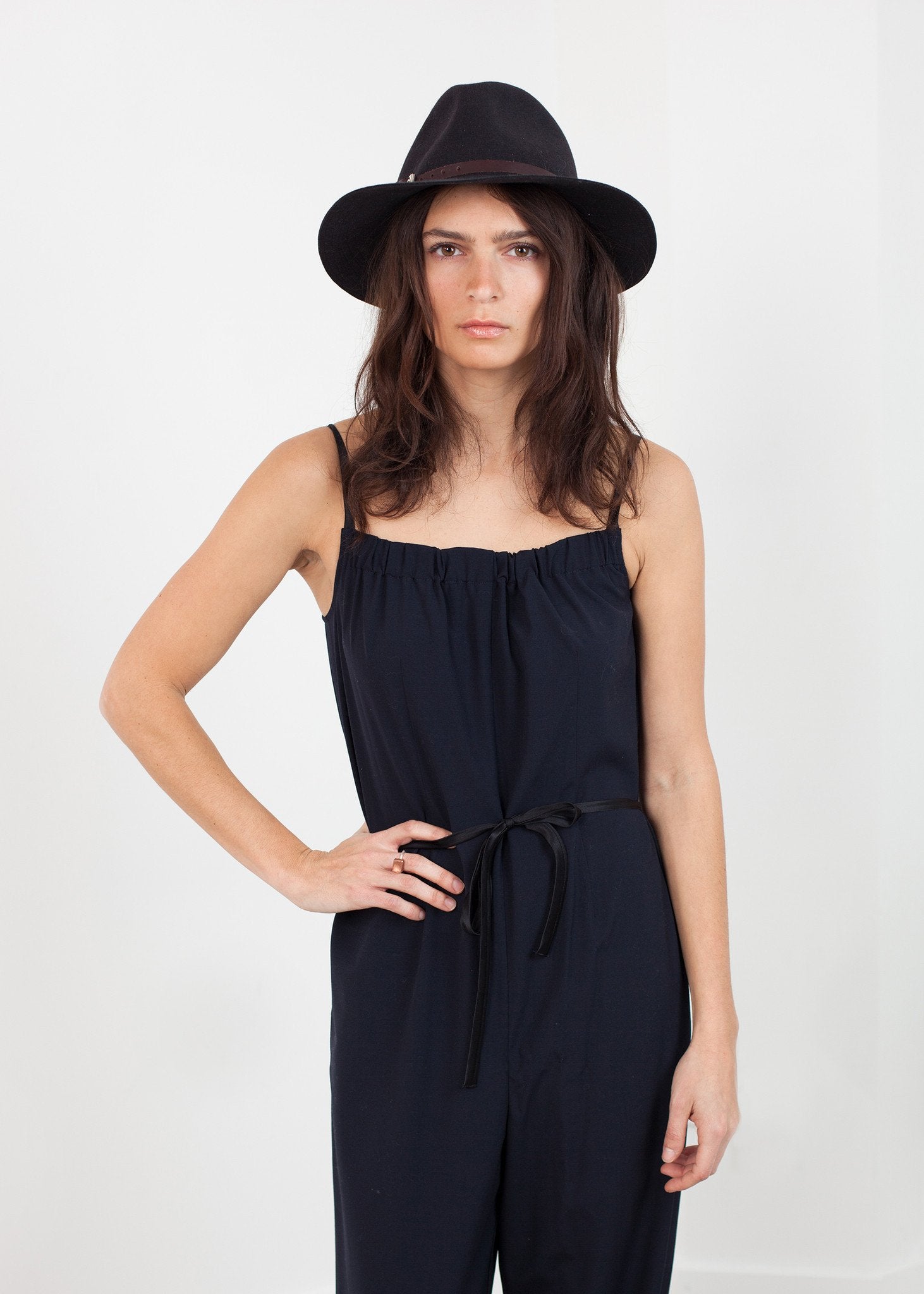 Sleeveless Jumpsuit in Navy|women's jumpsuits[option1]|[option2]|[option3] - hello